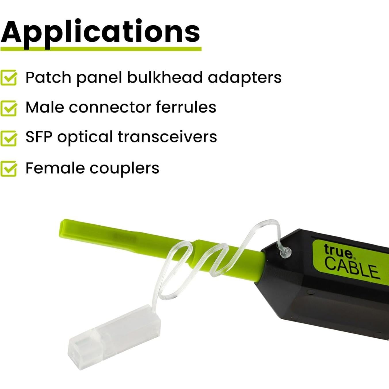 Limpiador de Punta de Fibra Óptica trueCABLE LC/MU 800 Limpiezas