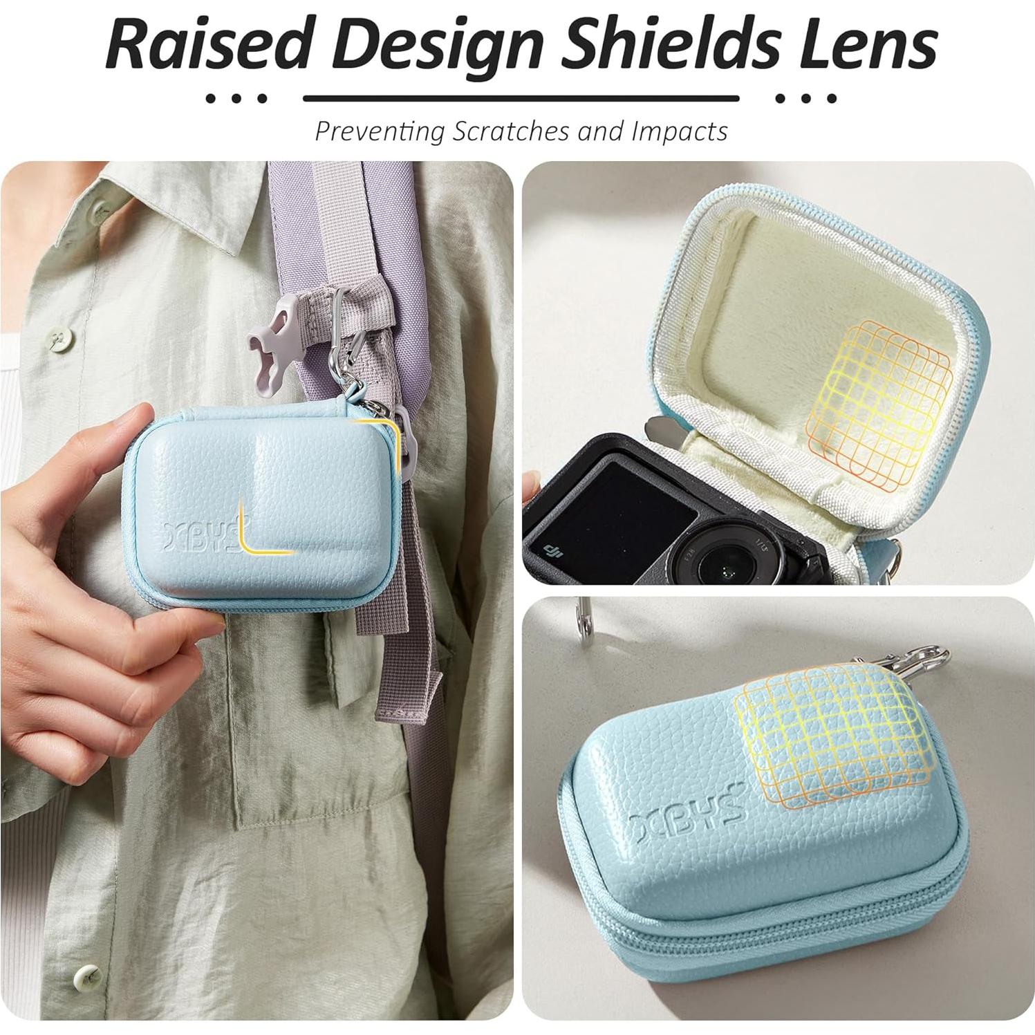 Funda Dura para Cámara de Acción Linpr Azul - DJI Osmo Action 5/4/3, GoPro Hero 13/12/11/10/9