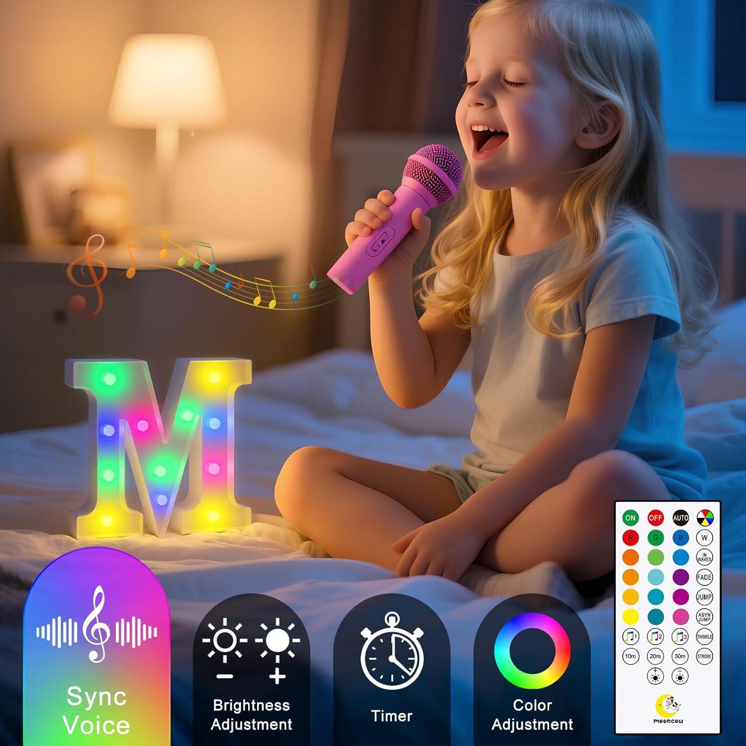 Letras Iluminadas Recargables Mooncow con Control Remoto