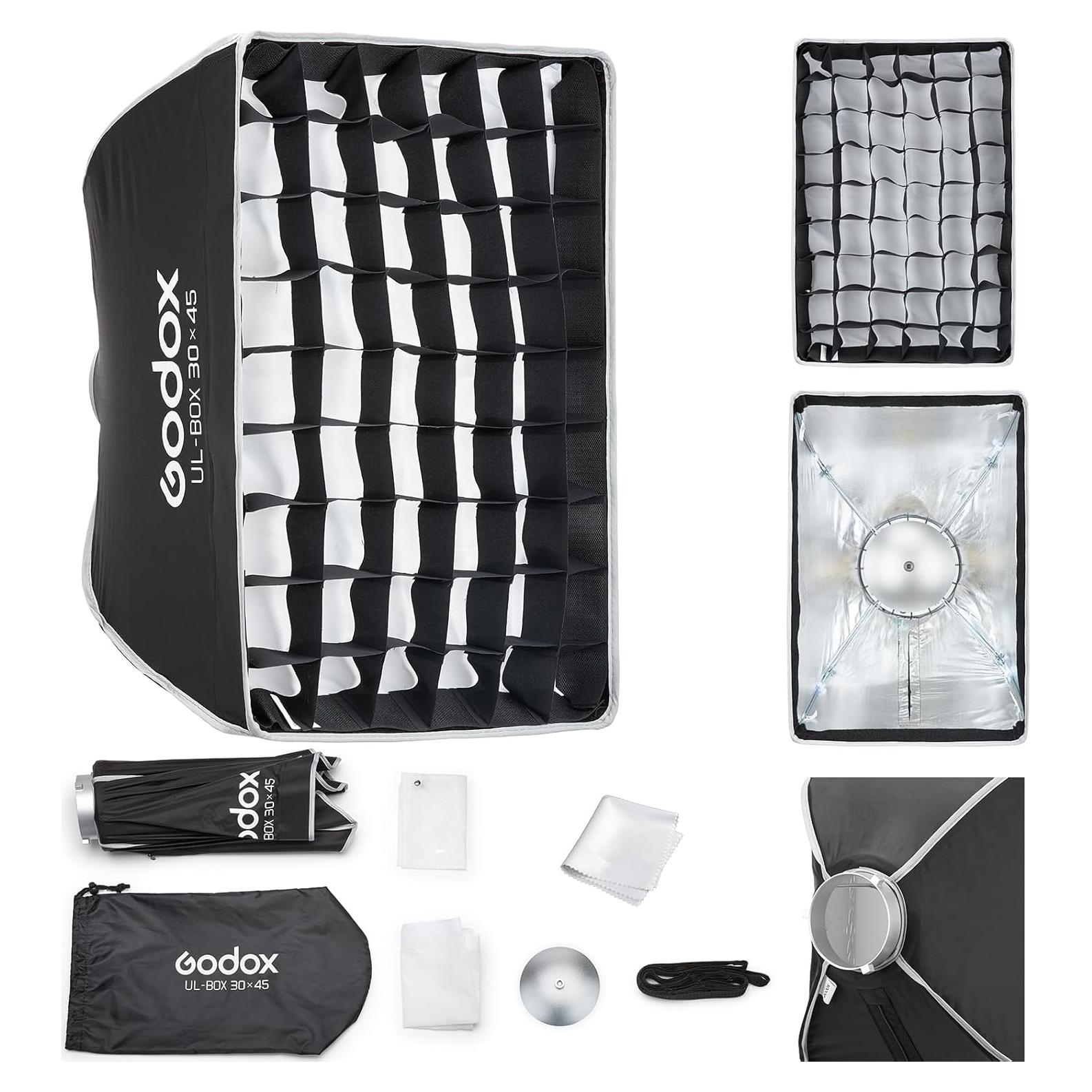 Godox Softbox UL-BOX-30x45cm con Montura Bowens y Difusores