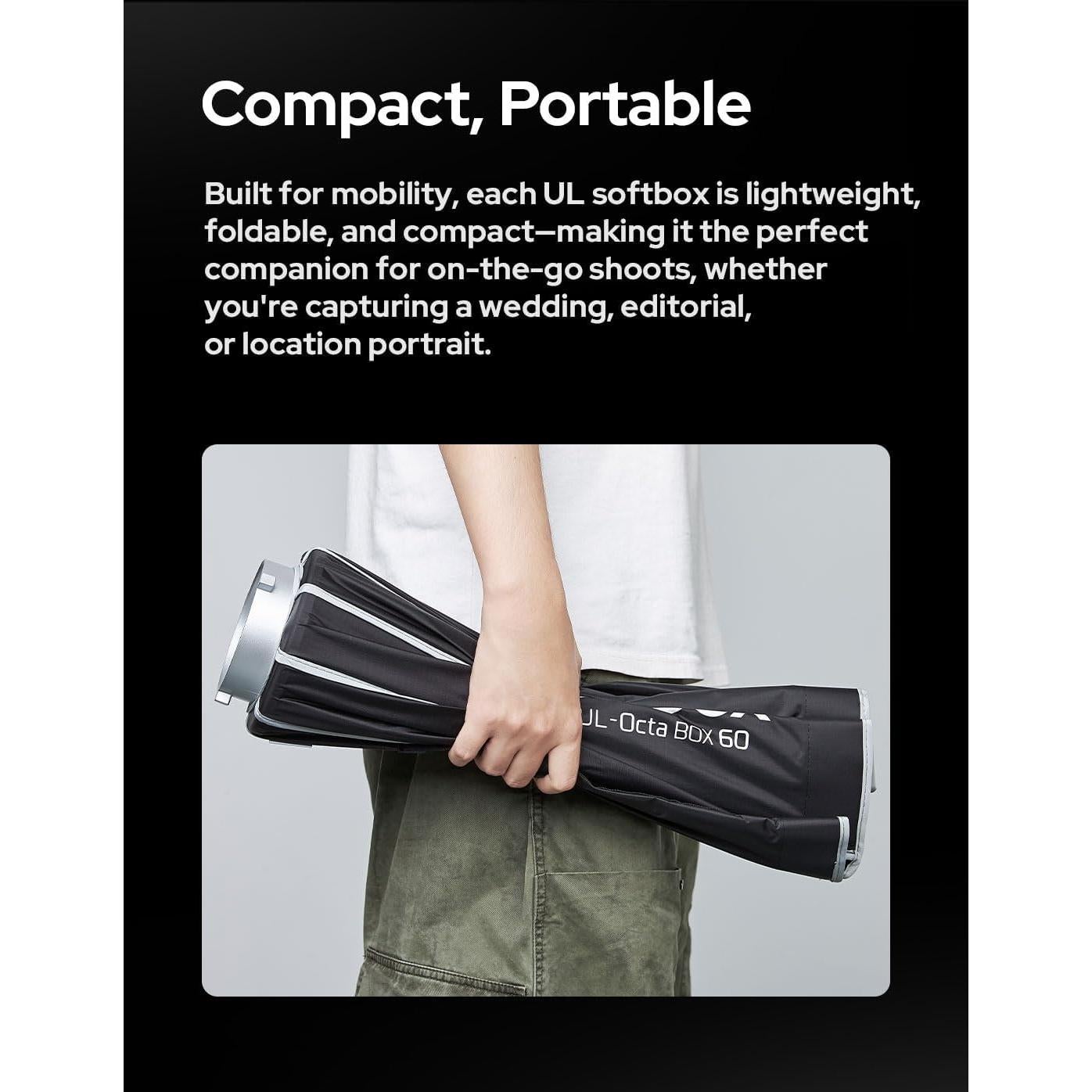 Godox Softbox UL-BOX-30x45cm con Montura Bowens y Difusores