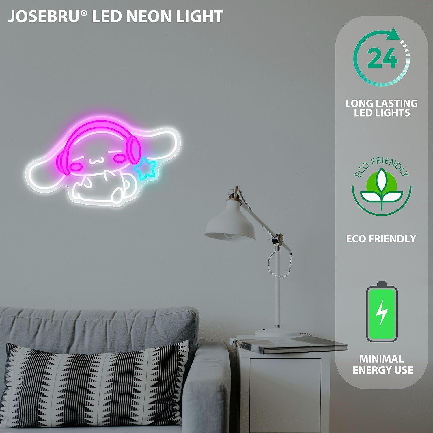 Luz de neón Cinnamoroll LED 25.5x43.5 cm decoración