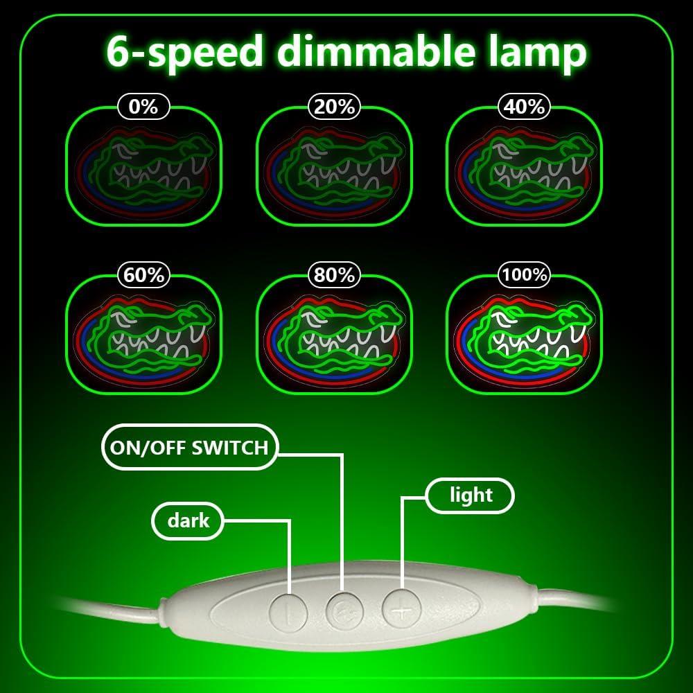 Letrero de neón LED PILOYINDE Gators 43.7x33.7cm Decoración
