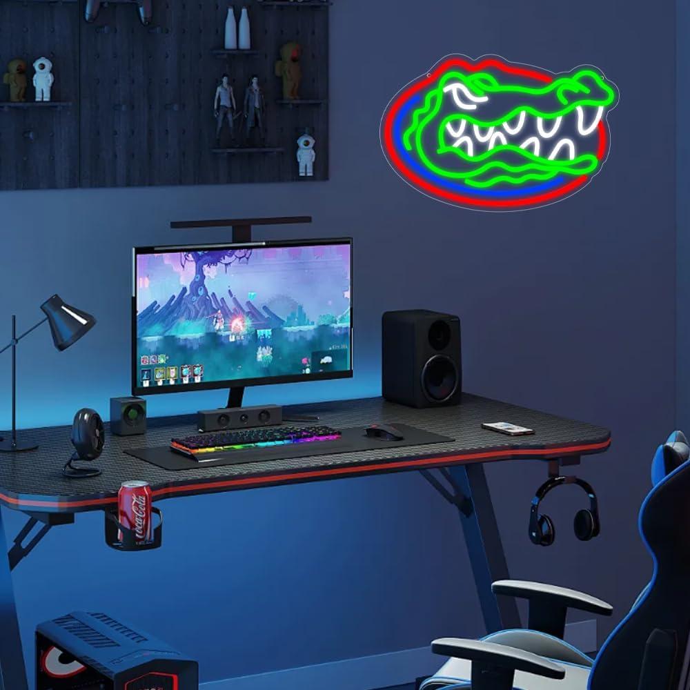 Letrero de neón LED PILOYINDE Gators 43.7x33.7cm Decoración