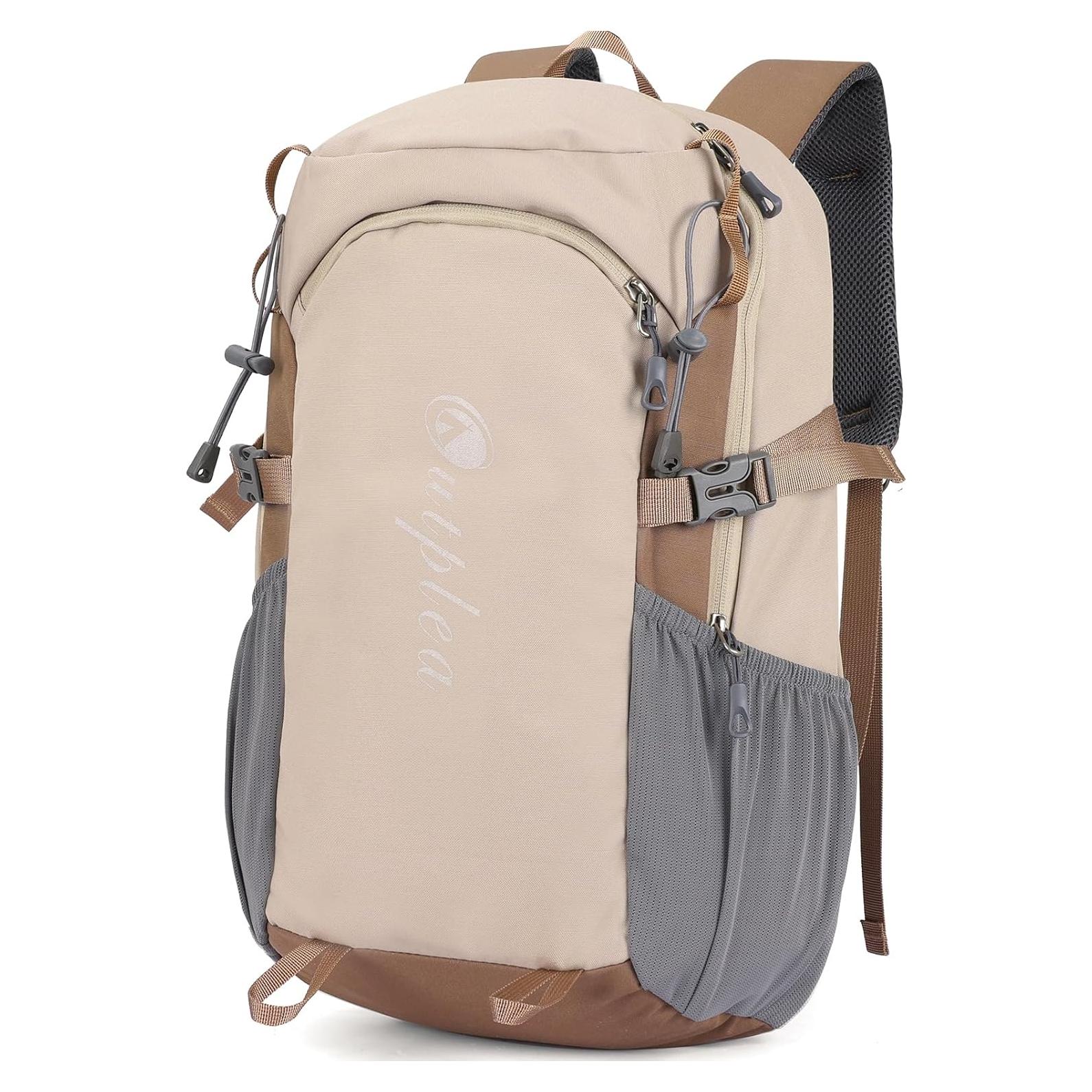 Mochila de senderismo impermeable Outplea 20L unisex caqui