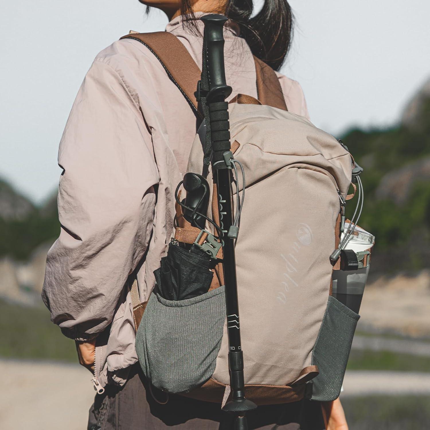 Mochila de senderismo impermeable Outplea 20L unisex caqui