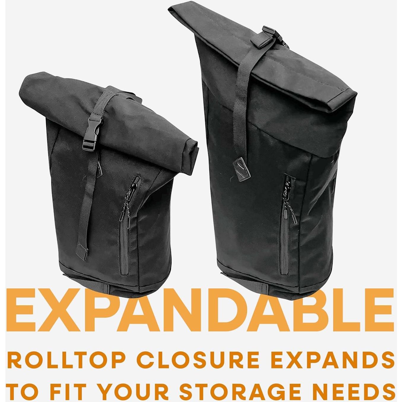 Mochila Rolltop Nupouch Negra 7.5L Resistente al Agua