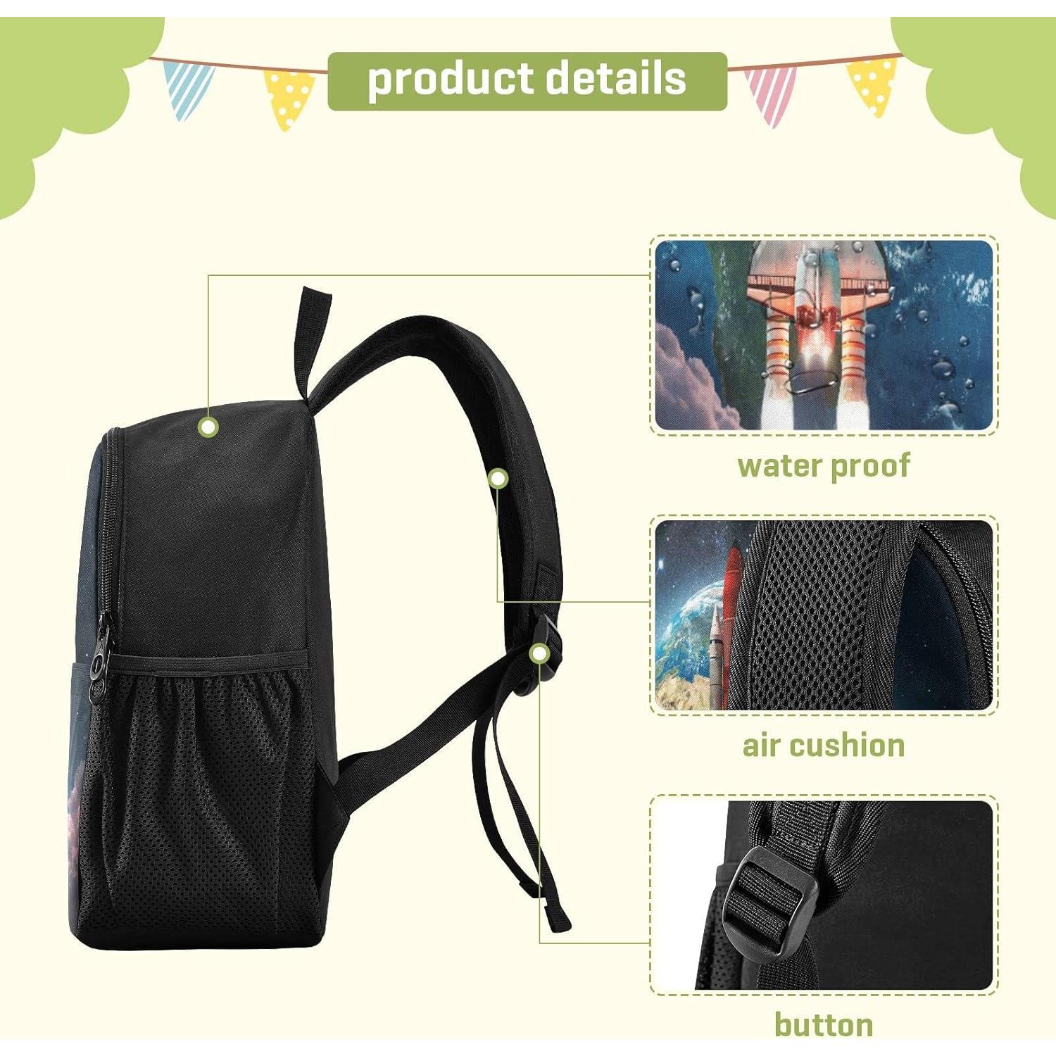 Mochila Escolar Kcldeci Cohete 30.48 cm para Niños