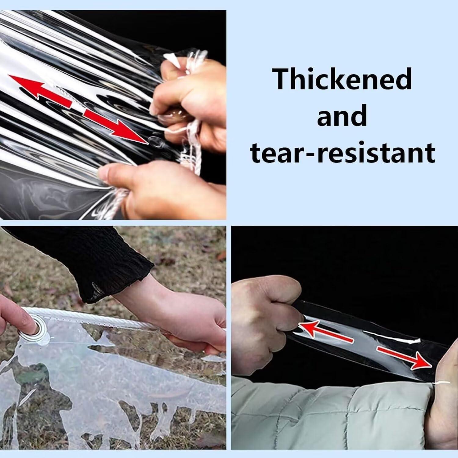 Lona Transparente 14 Mil PVC 0.91m x 1.83m Resistente al Desgarro