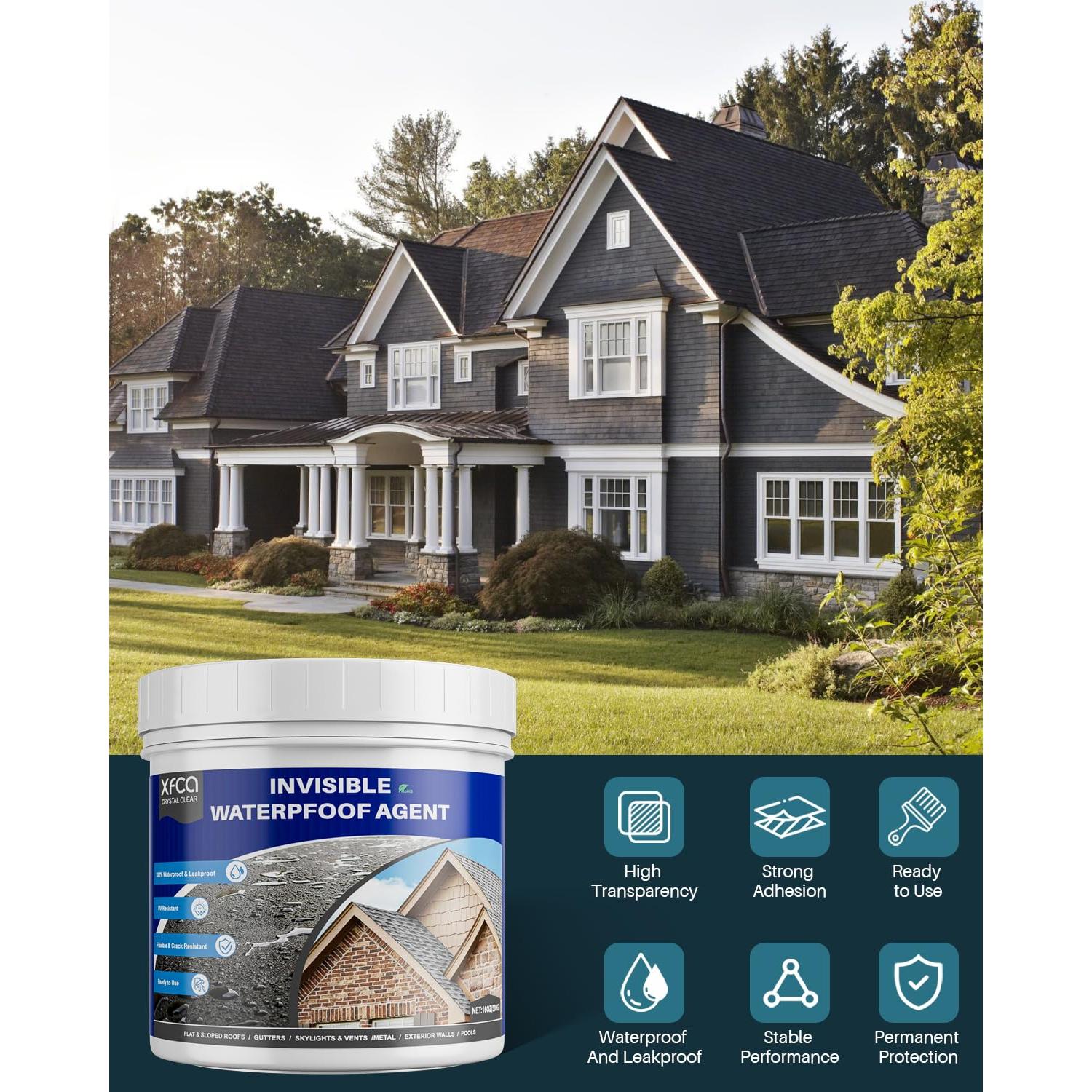 Sellador Impermeable Transparente 500ml XFCA para Interiores y Exteriores