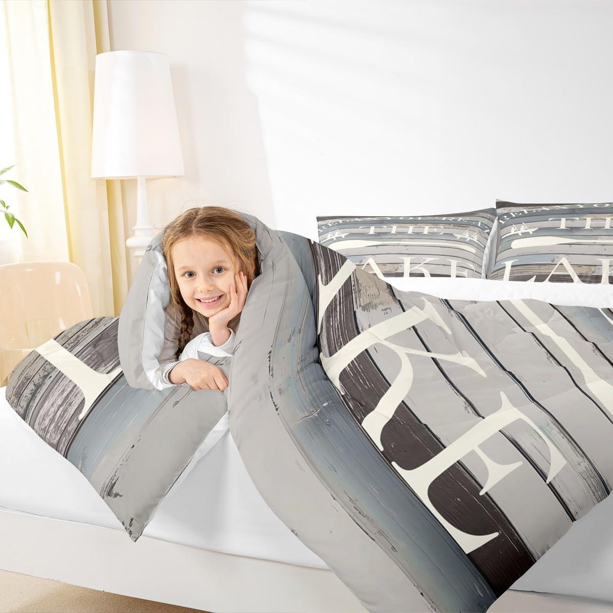 Juego de Edredón Individual Homewish Lake House 2 Piezas