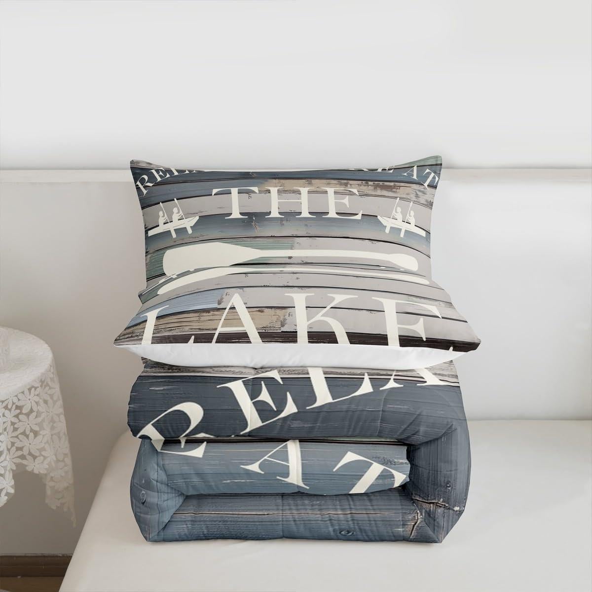 Juego de Edredón Individual Homewish Lake House 2 Piezas