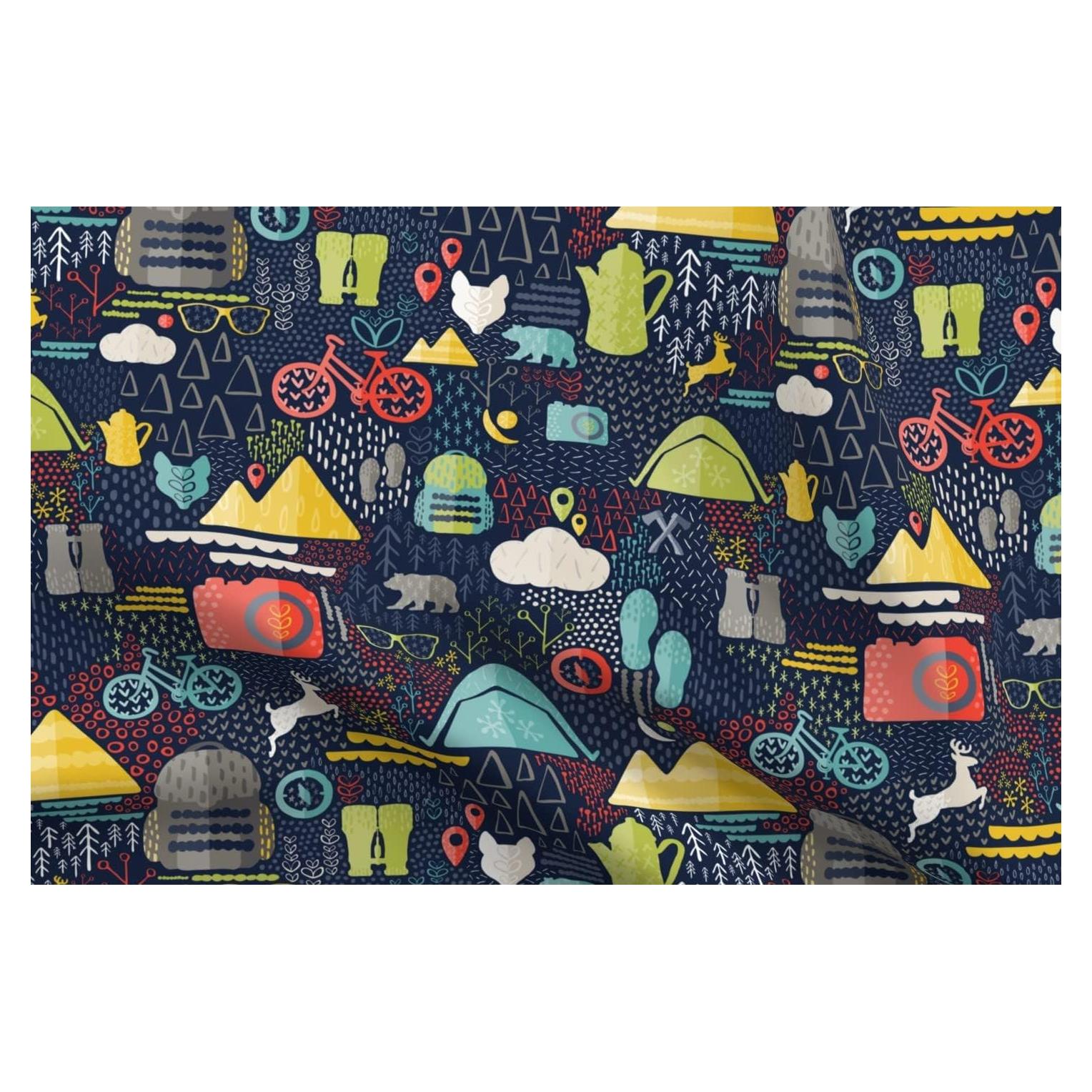Tela Chiffon Spoonflower Aventura Escandinava 100% Poliéster