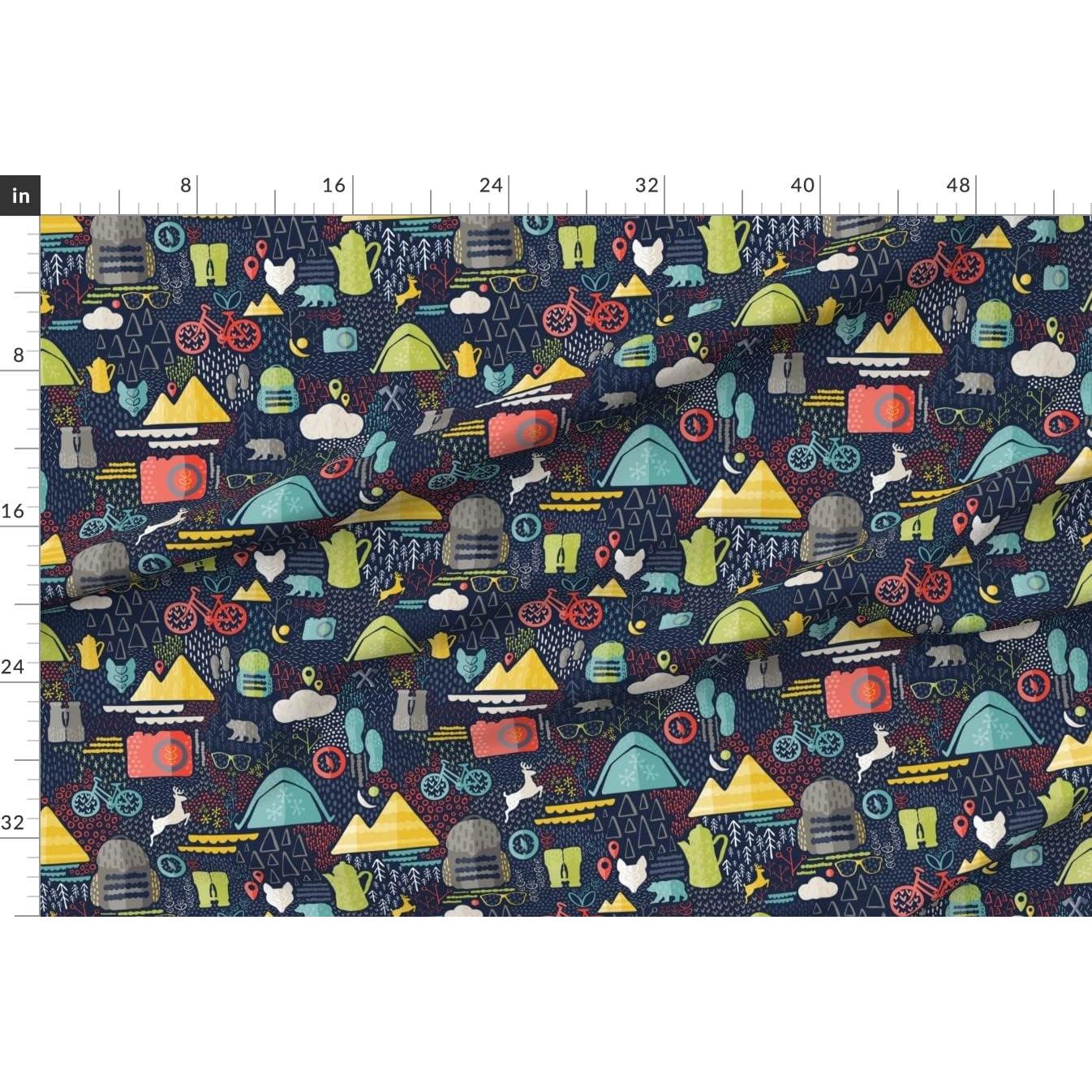 Tela Chiffon Spoonflower Aventura Escandinava 100% Poliéster