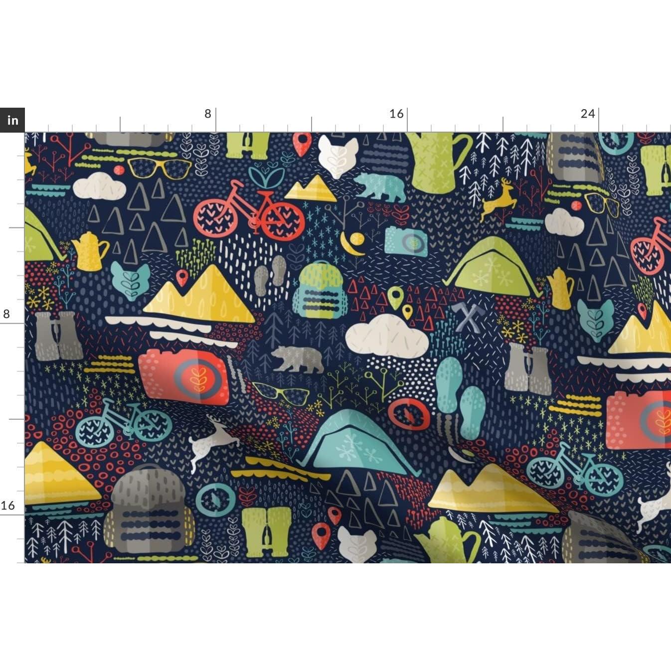 Tela Chiffon Spoonflower Aventura Escandinava 100% Poliéster