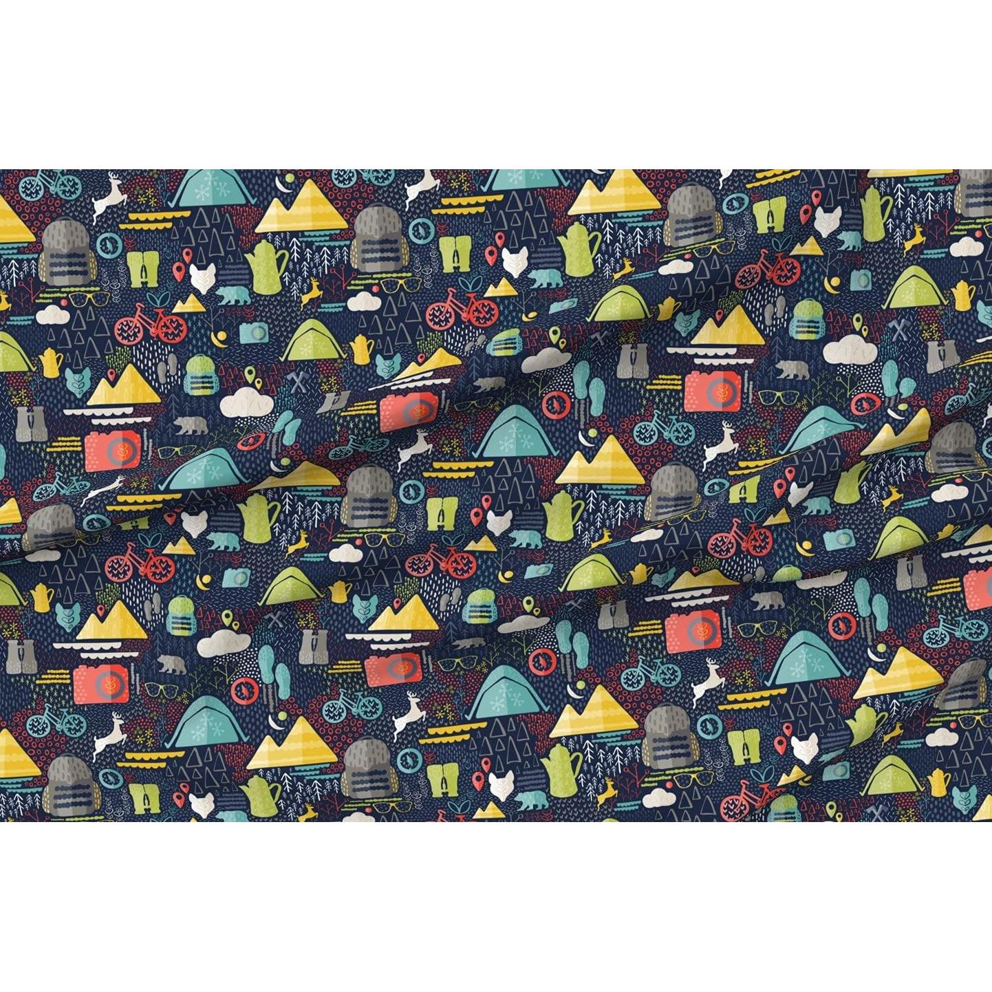 Tela Chiffon Spoonflower Aventura Escandinava 100% Poliéster