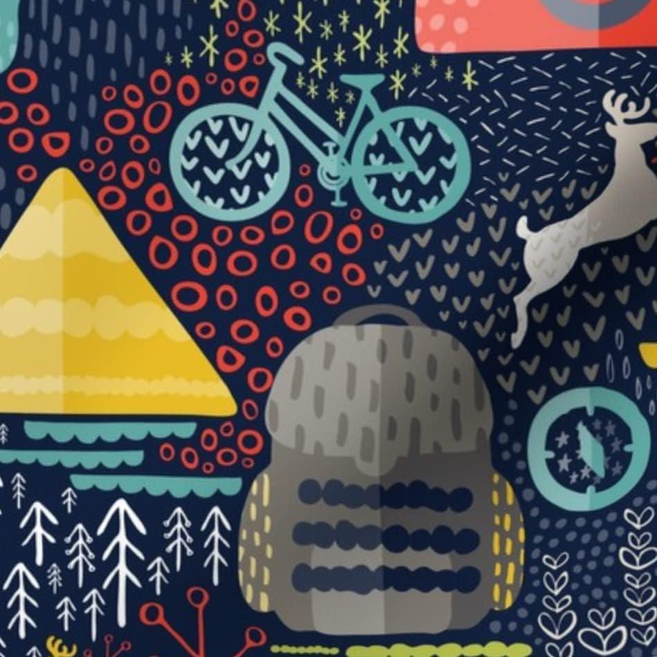 Tela Chiffon Spoonflower Aventura Escandinava 100% Poliéster