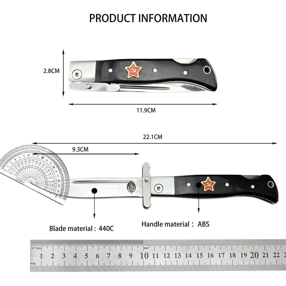 Cuchillo Plegable Goshawk Finka-NKVD KGB 9.29 cm ABS EDC