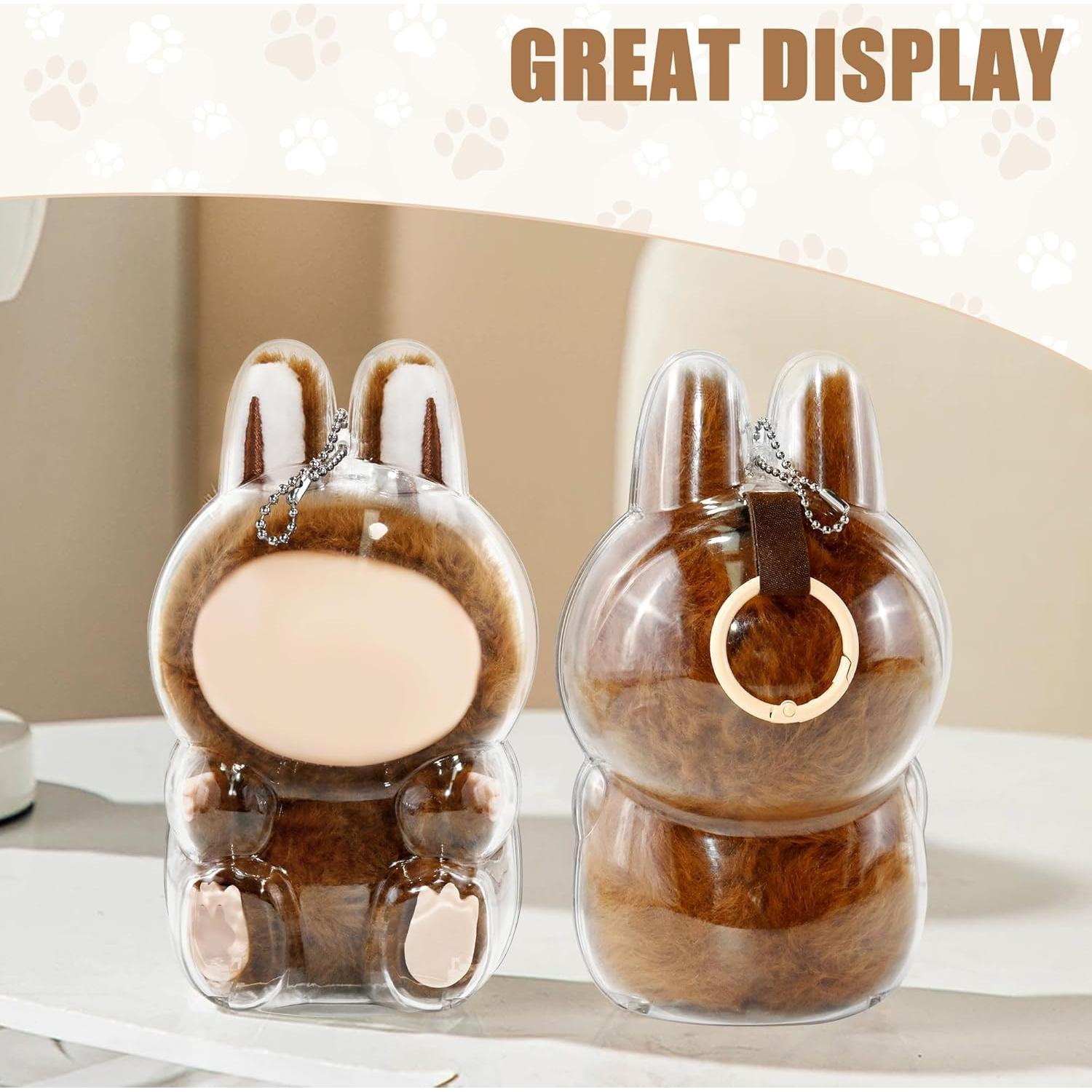 Caja de Exhibición Transparente Nasrpton para Figura Labubu