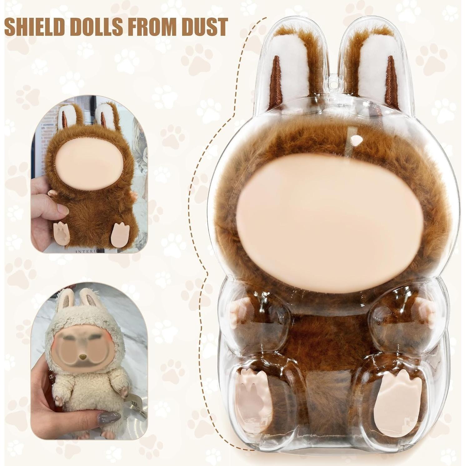 Caja de Exhibición Transparente Nasrpton para Figura Labubu