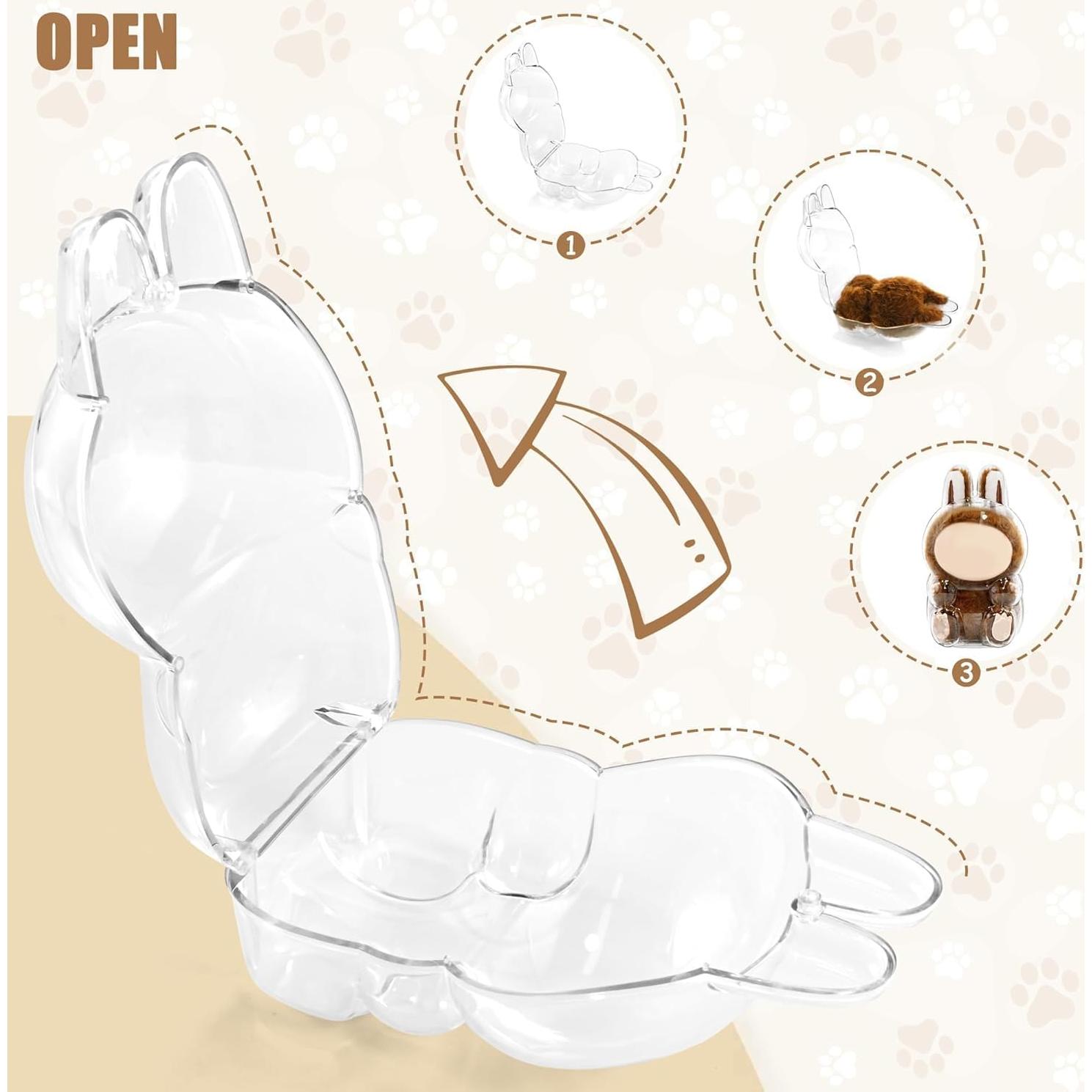 Caja de Exhibición Transparente Nasrpton para Figura Labubu