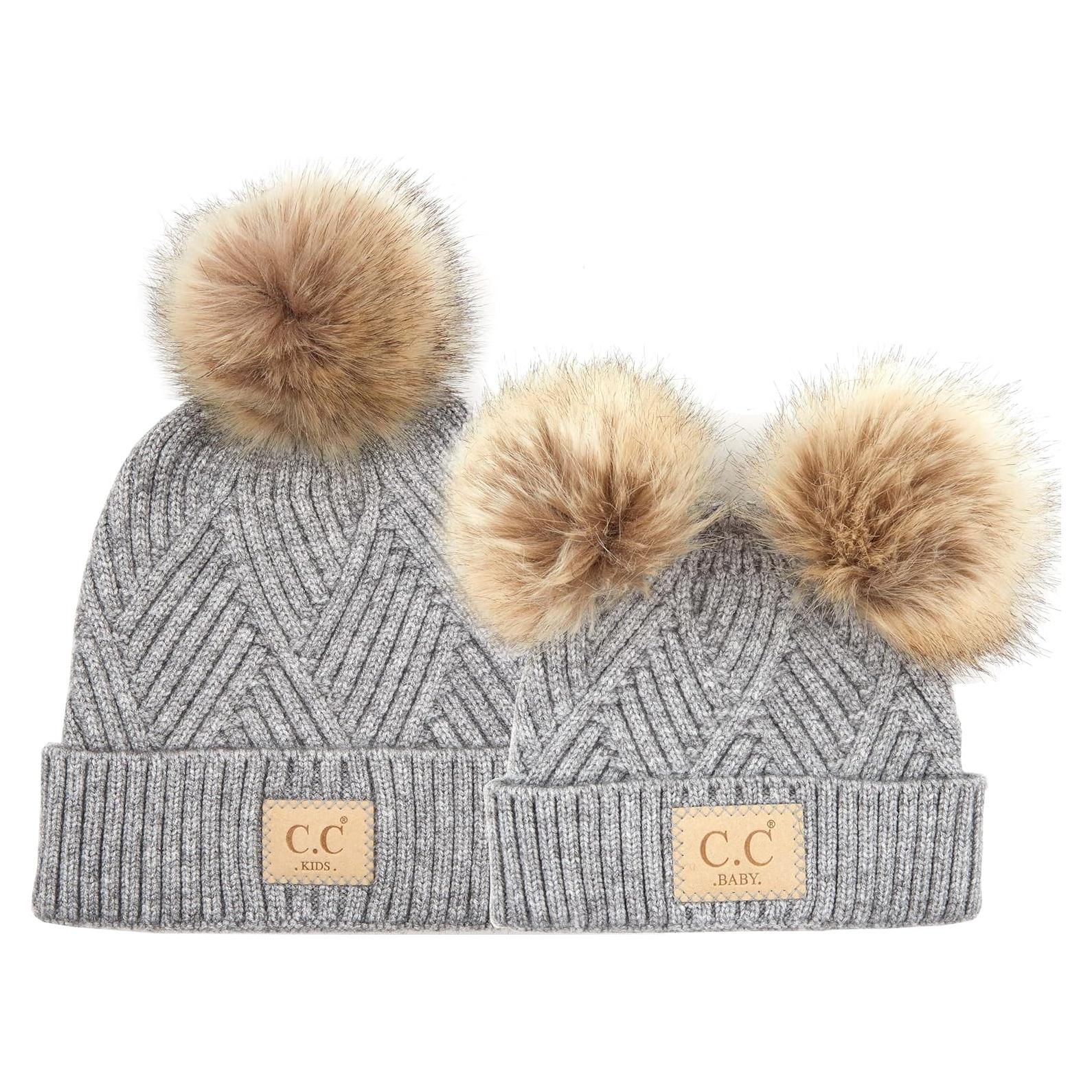 Conjunto de Gorras Pom Pom Funky Junque para Niños y Bebés