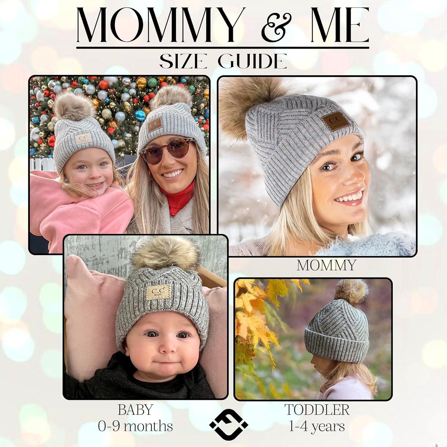 Conjunto de Gorras Pom Pom Funky Junque para Niños y Bebés