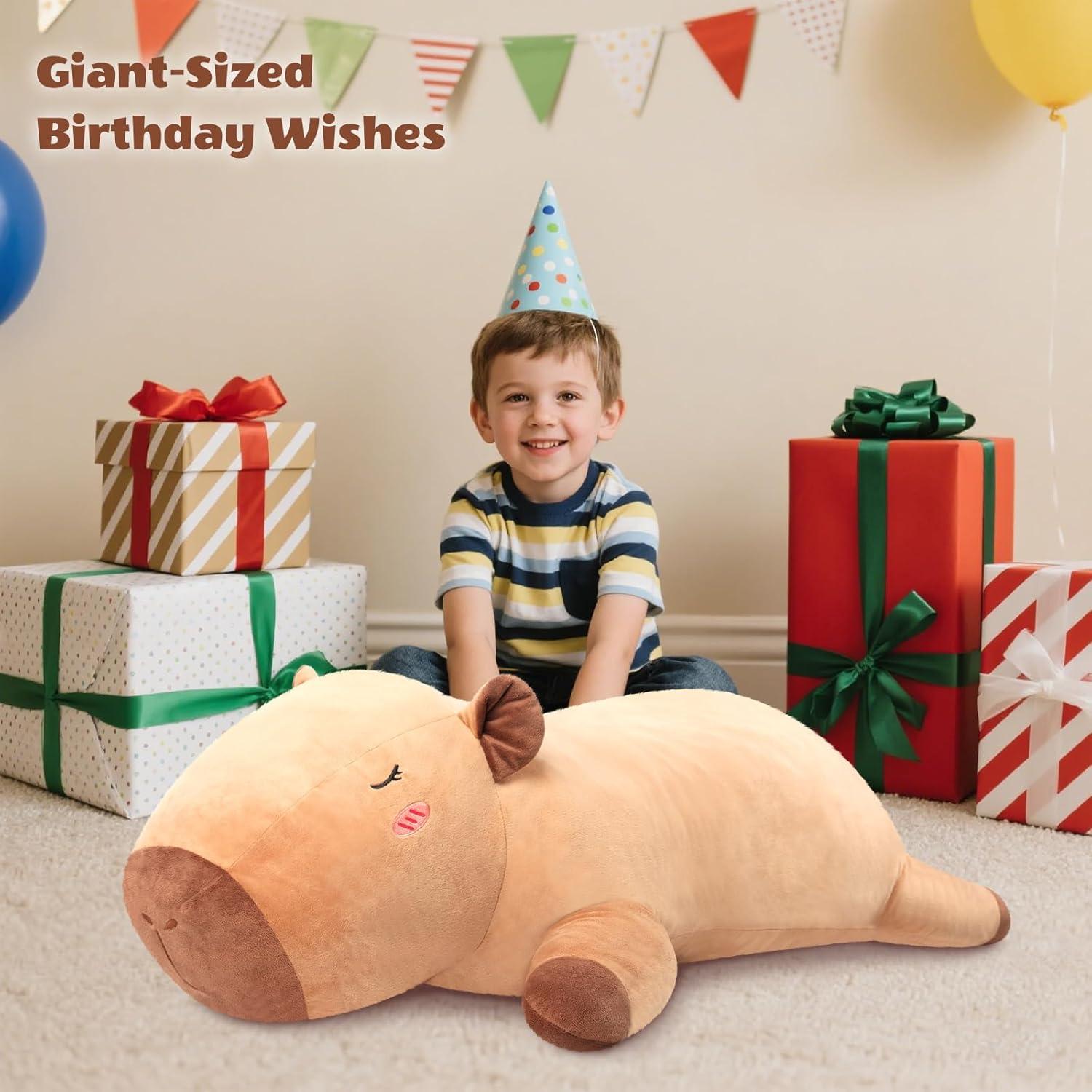 Capibara de Peluche Gigante SuzziPals 109 cm Suave y Realista