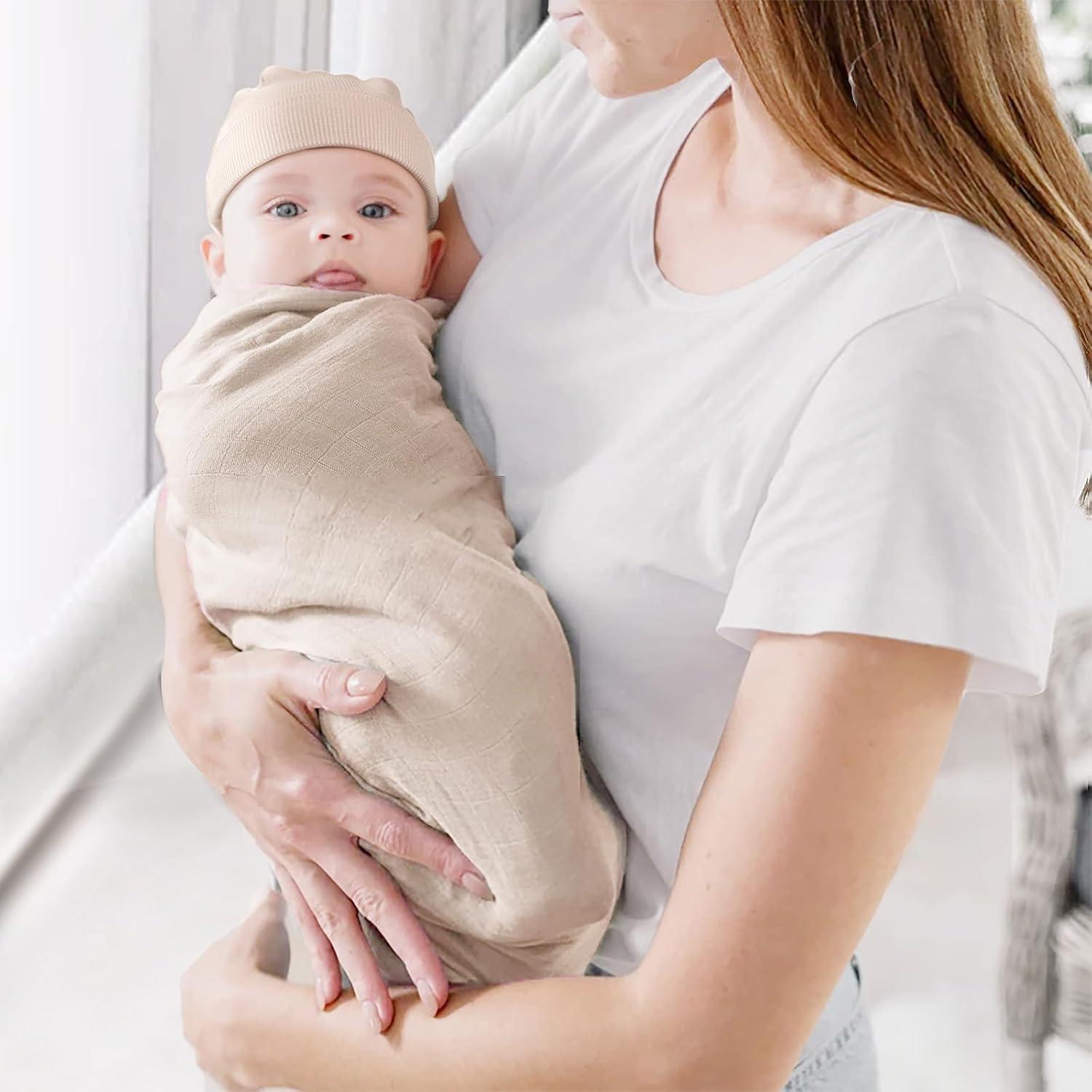 Set de 6 Gorras Beanie Suaves BQUBO para Bebés 0-24 Meses