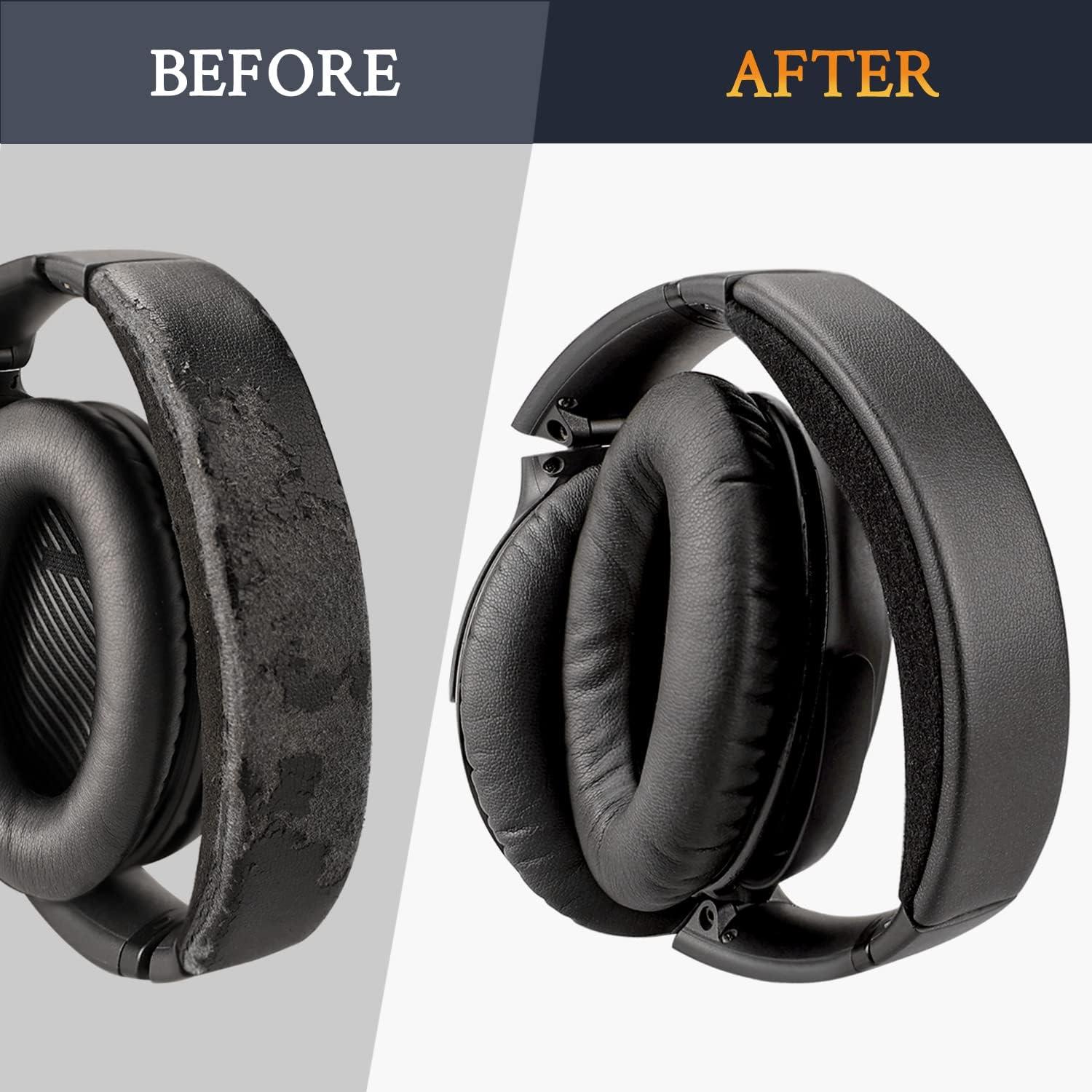 Funda de diadema SOULWIT para auriculares Bose QC35 II - Negro