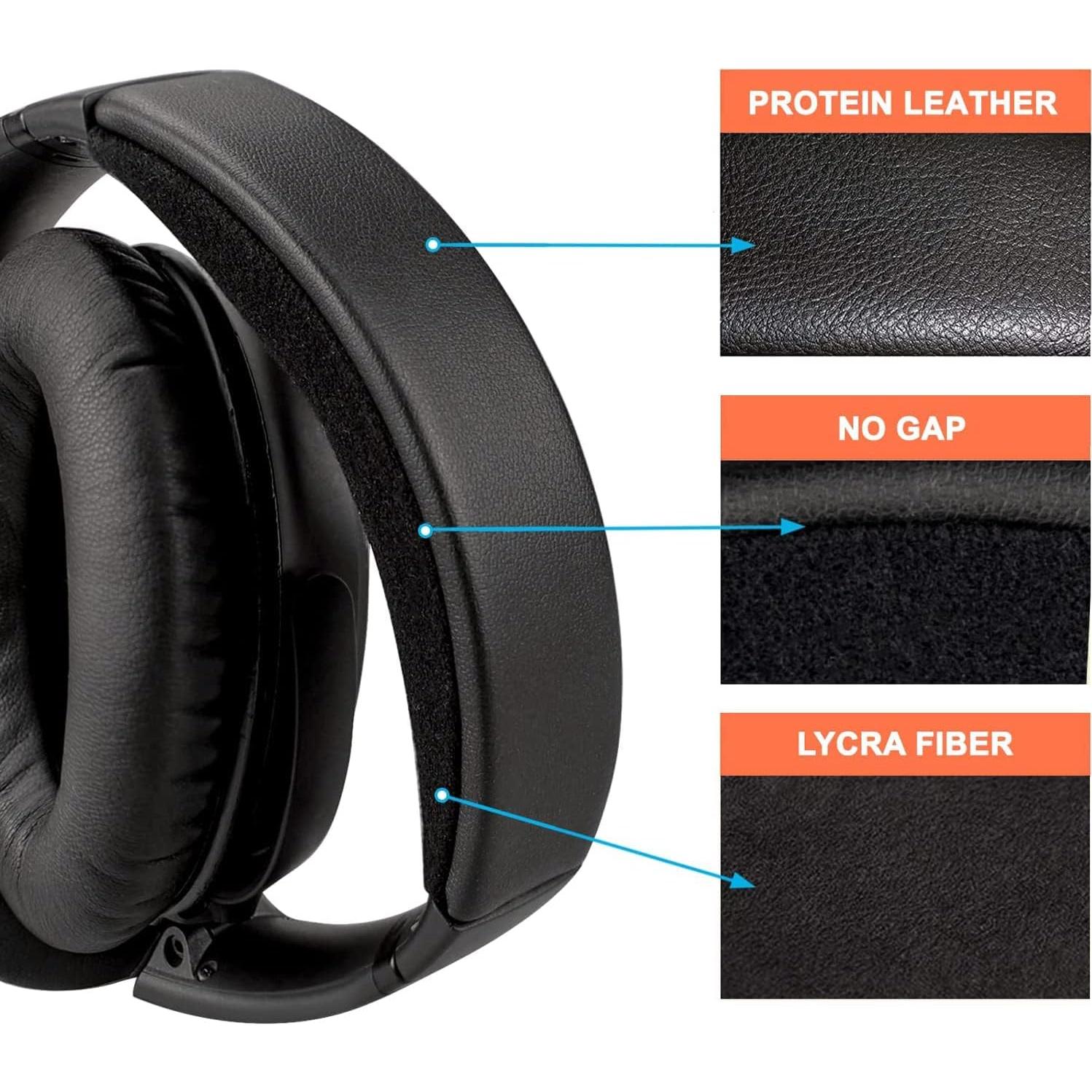 Funda de diadema SOULWIT para auriculares Bose QC35 II - Negro