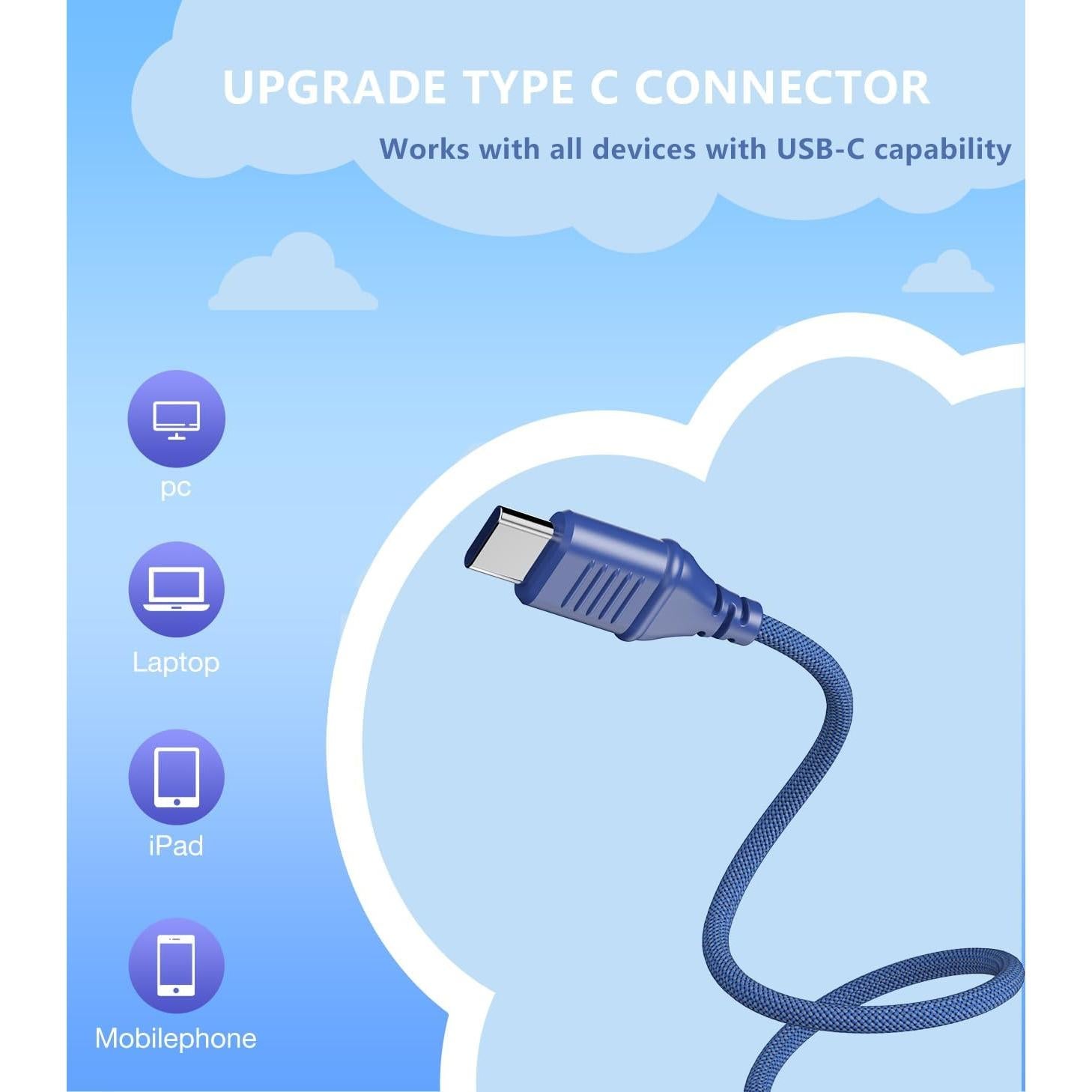 Auriculares USB Tipo C Bywulanda para Niños 94dB Plegables