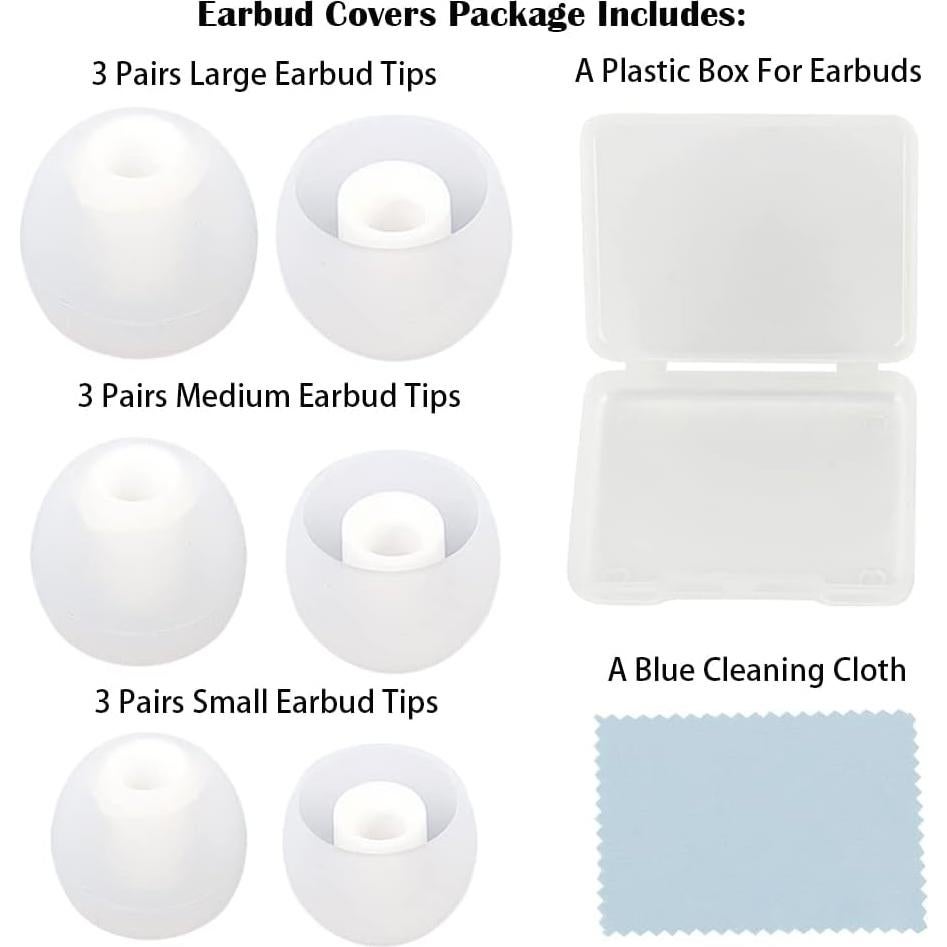 Consejos de Reemplazo de Auriculares de Silicona 9 Pares S M L