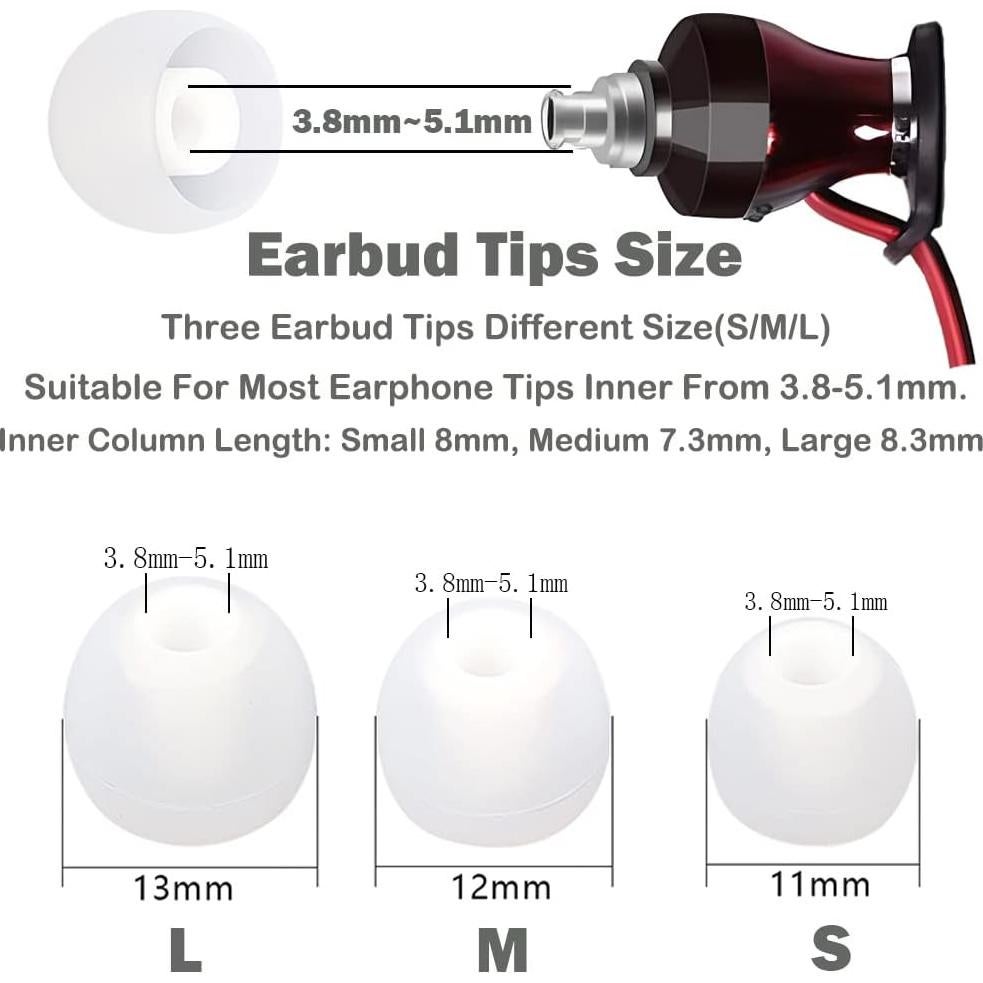 Consejos de Reemplazo de Auriculares de Silicona 9 Pares S M L
