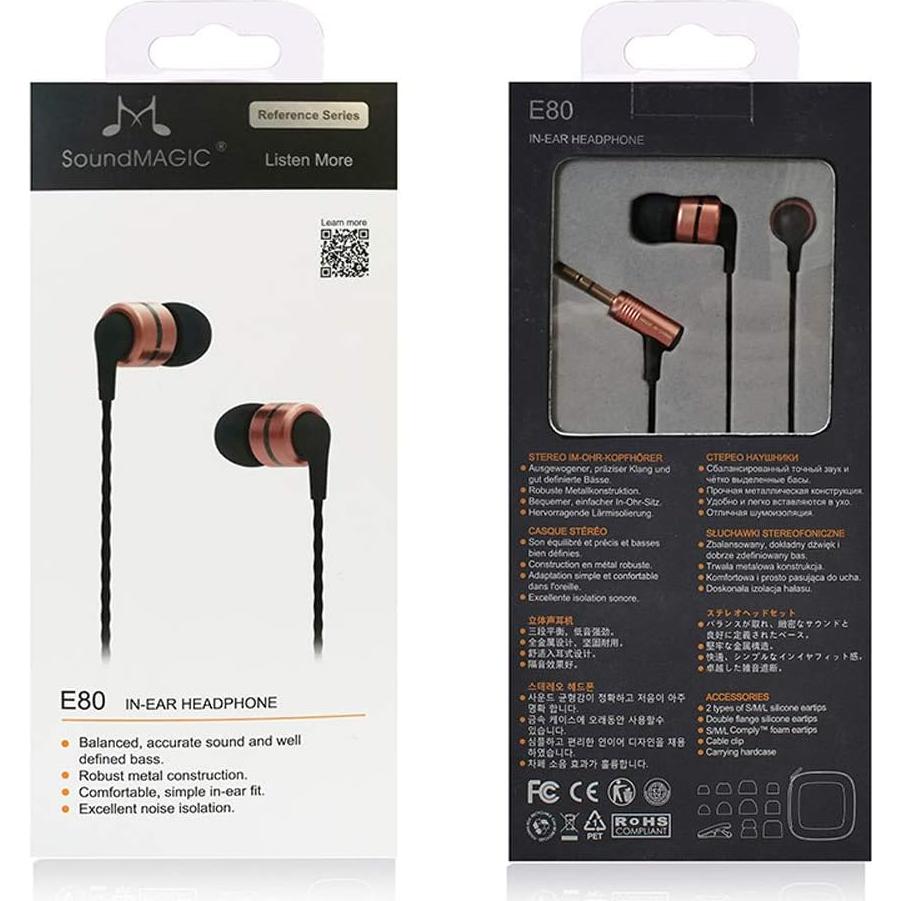Auriculares In-Ear SoundMAGIC E80 HiFi Estéreo Aislantes de Ruido
