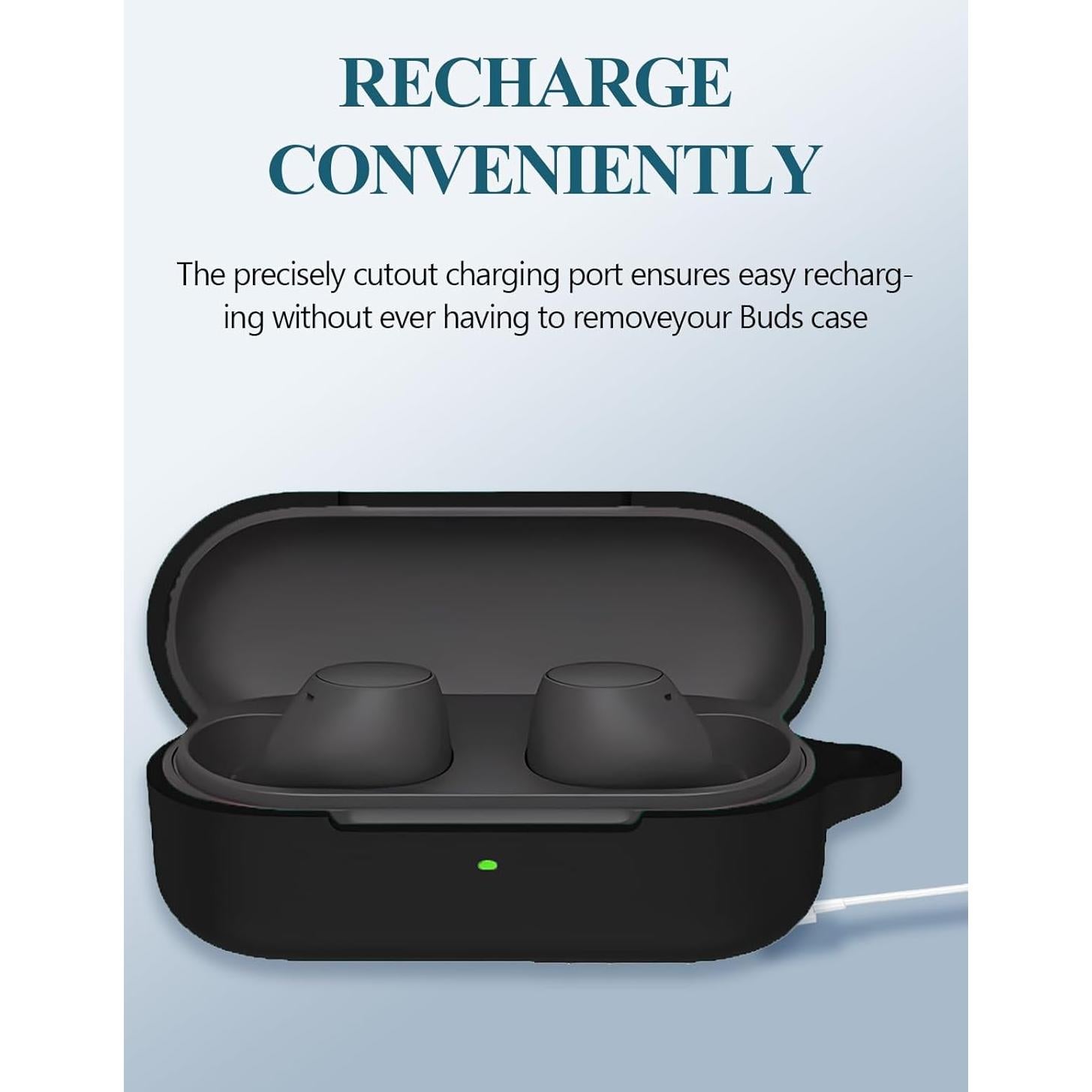 Funda de Silicona para Auriculares Sony WF-C510 - Negro