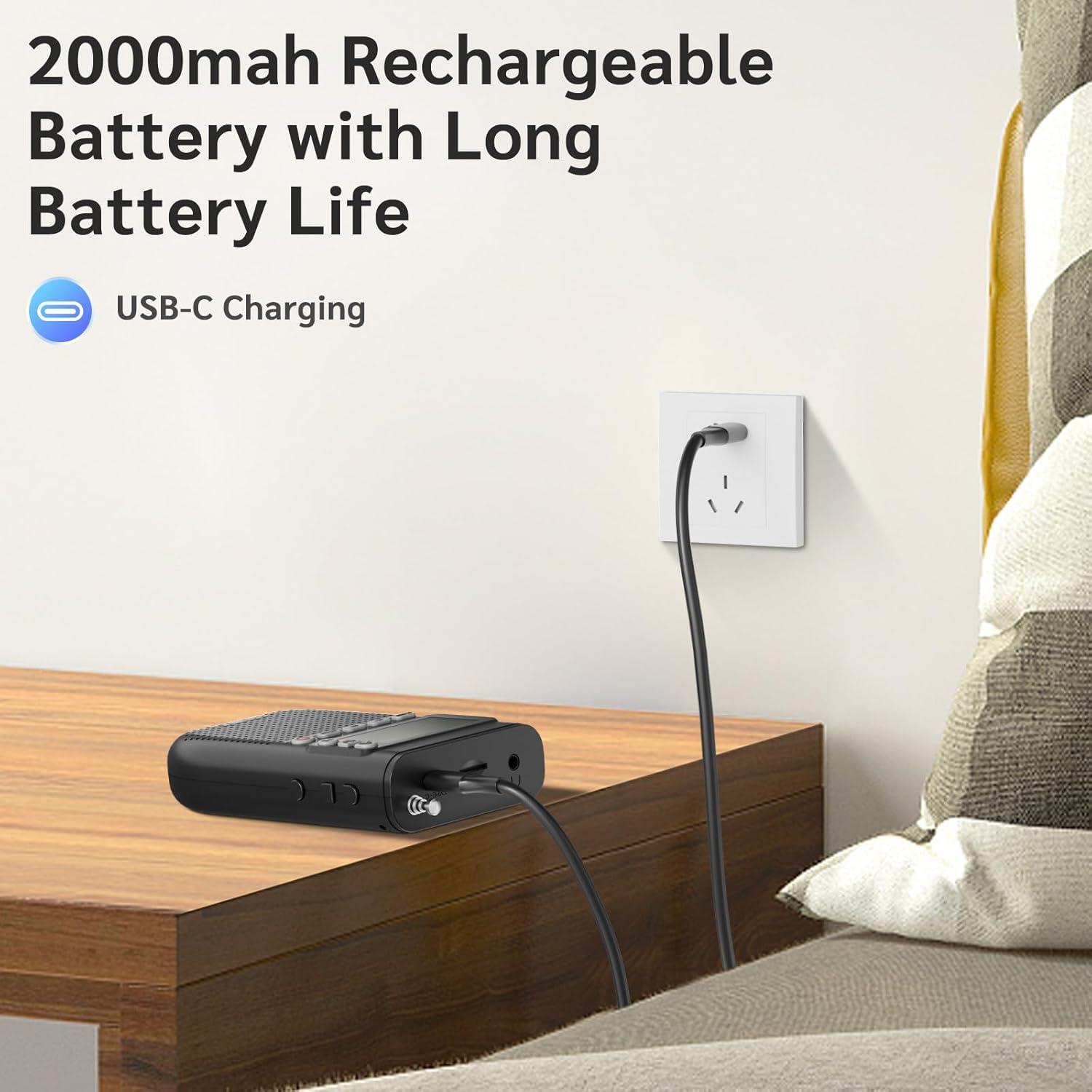 Radio Portátil PRUNUS J-618 AM FM Bluetooth 2000mAh