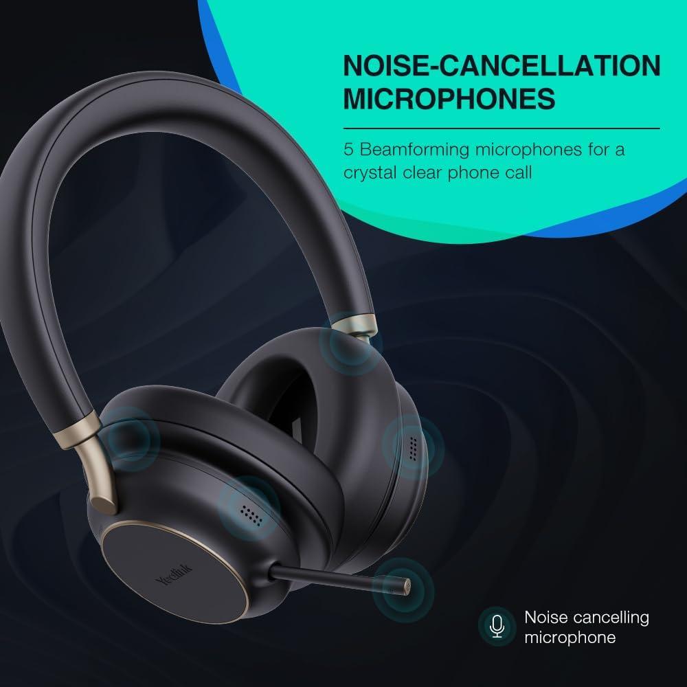 Auricular Bluetooth Yealink BH76 Plus USB-A con ANC Negro