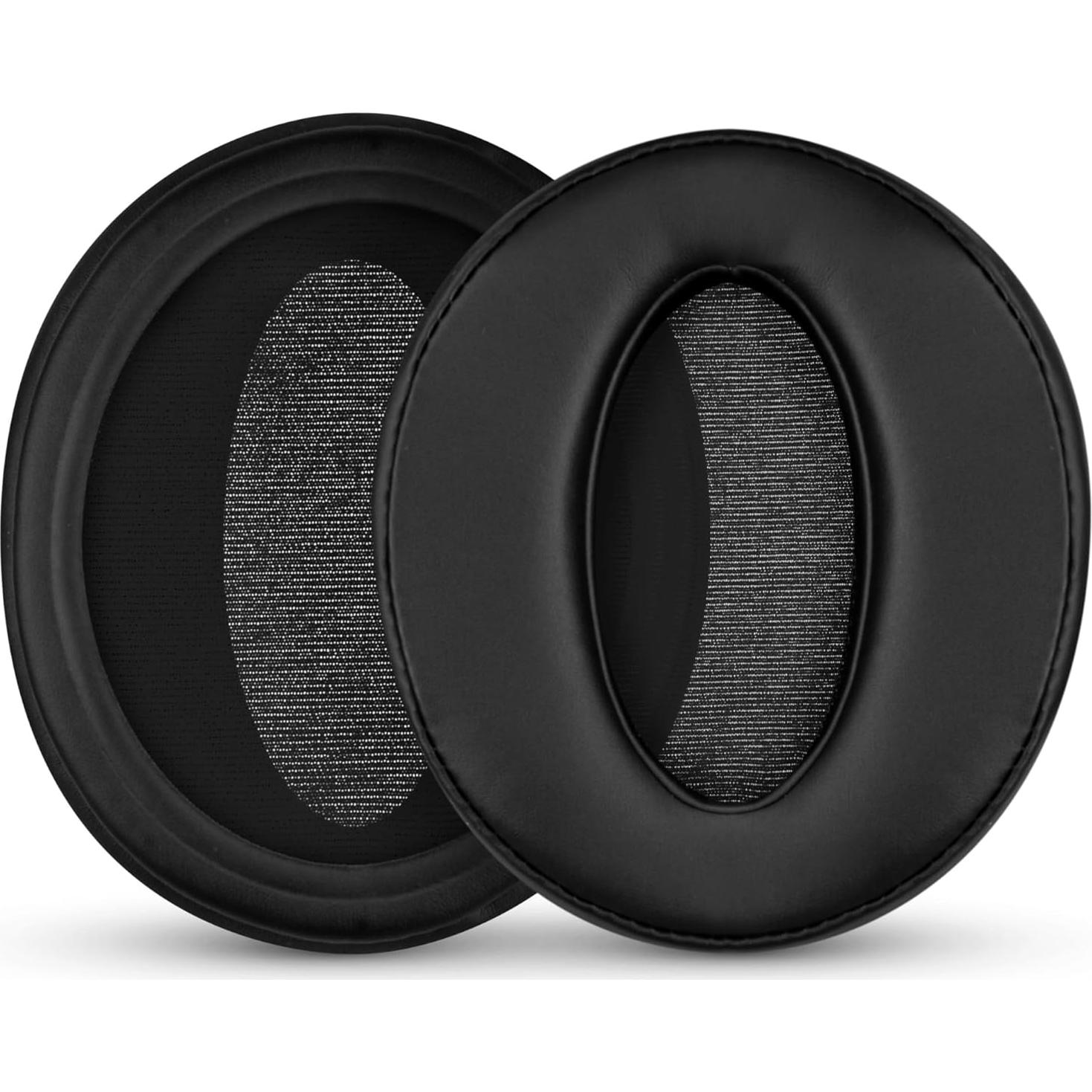 Almohadillas de Reemplazo Brainwavz para Sennheiser HD 4.50 y más - Cuero PU Negro