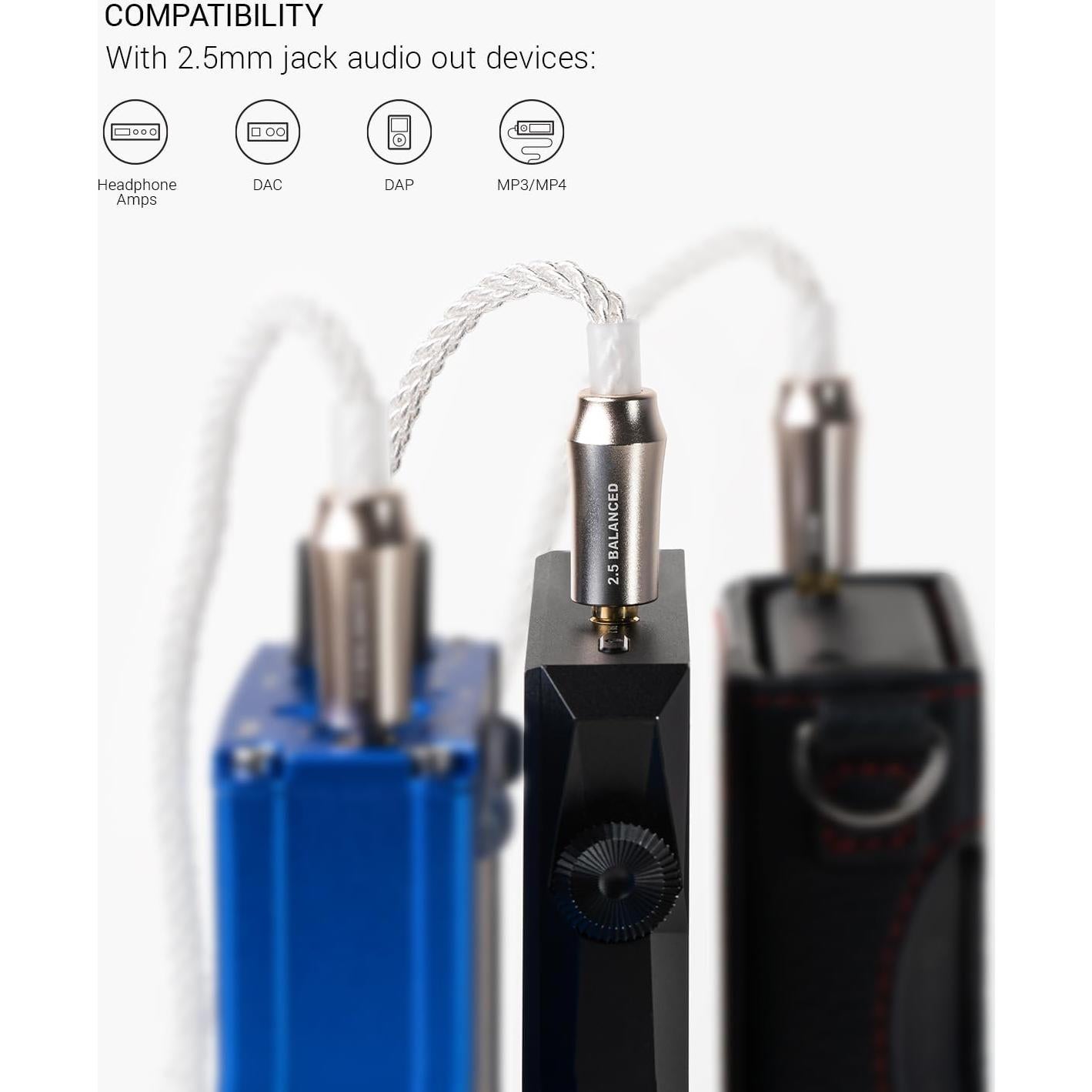 Cable de audio equilibrado 2.5mm Meze Audio 99 Series 1.2m