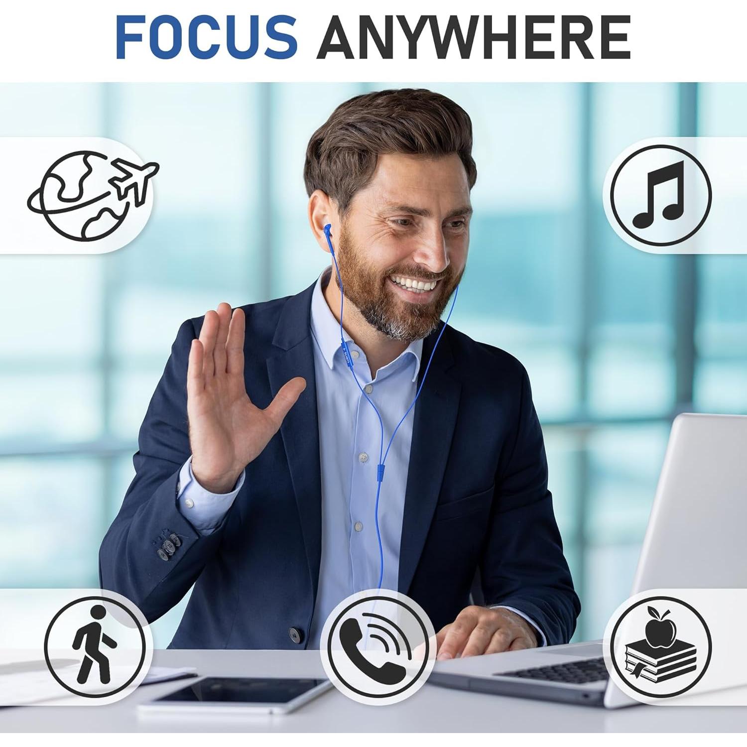 Auriculares con Cable LUDOS ZENITH 3.5mm Azul - Sonido Nítido