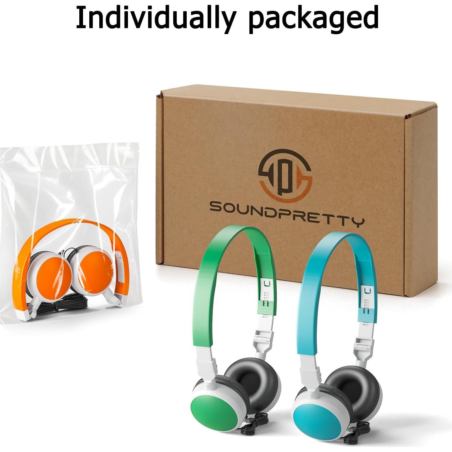 Paquete de 3 Auriculares Escolares SP SOUNDPRETTY 85dB