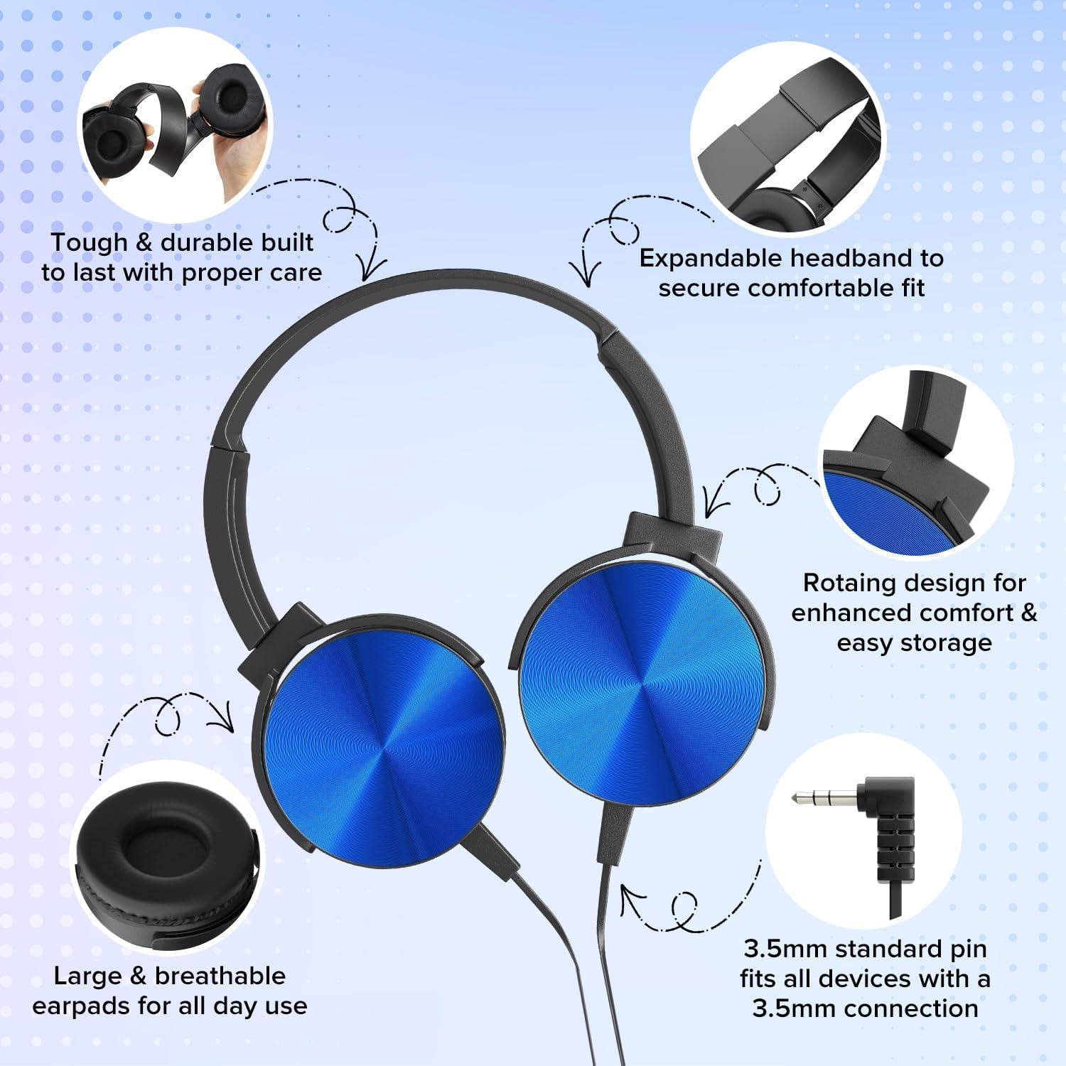 Auriculares para Niños MKDTNJT HTC004 - Paquete de 5 Colores