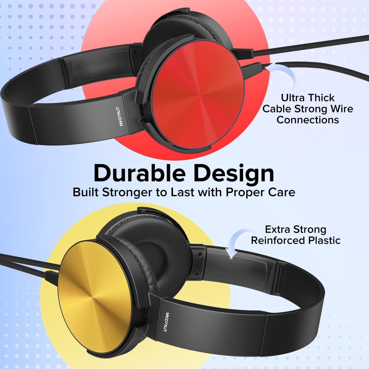 Auriculares para Niños MKDTNJT HTC004 - Paquete de 5 Colores