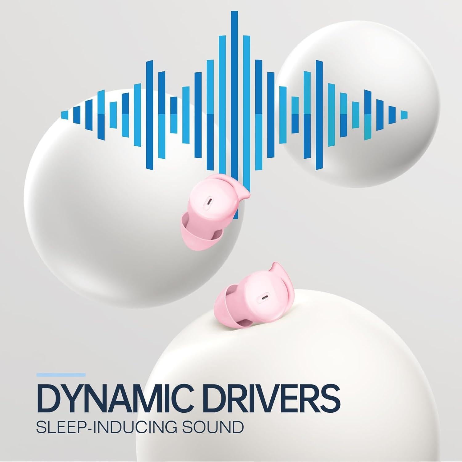 Auriculares Inalámbricos Hulaed Q26S Rosa para Dormir