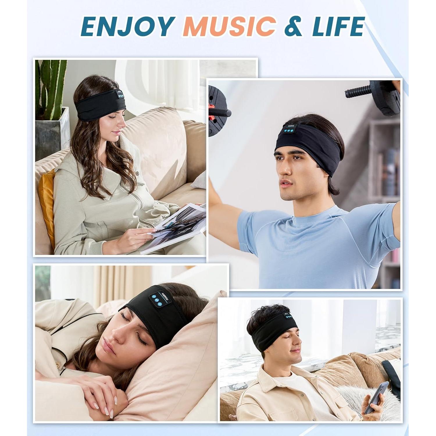 Auriculares para dormir Voerou Bluetooth 5.4 diadema deportiva