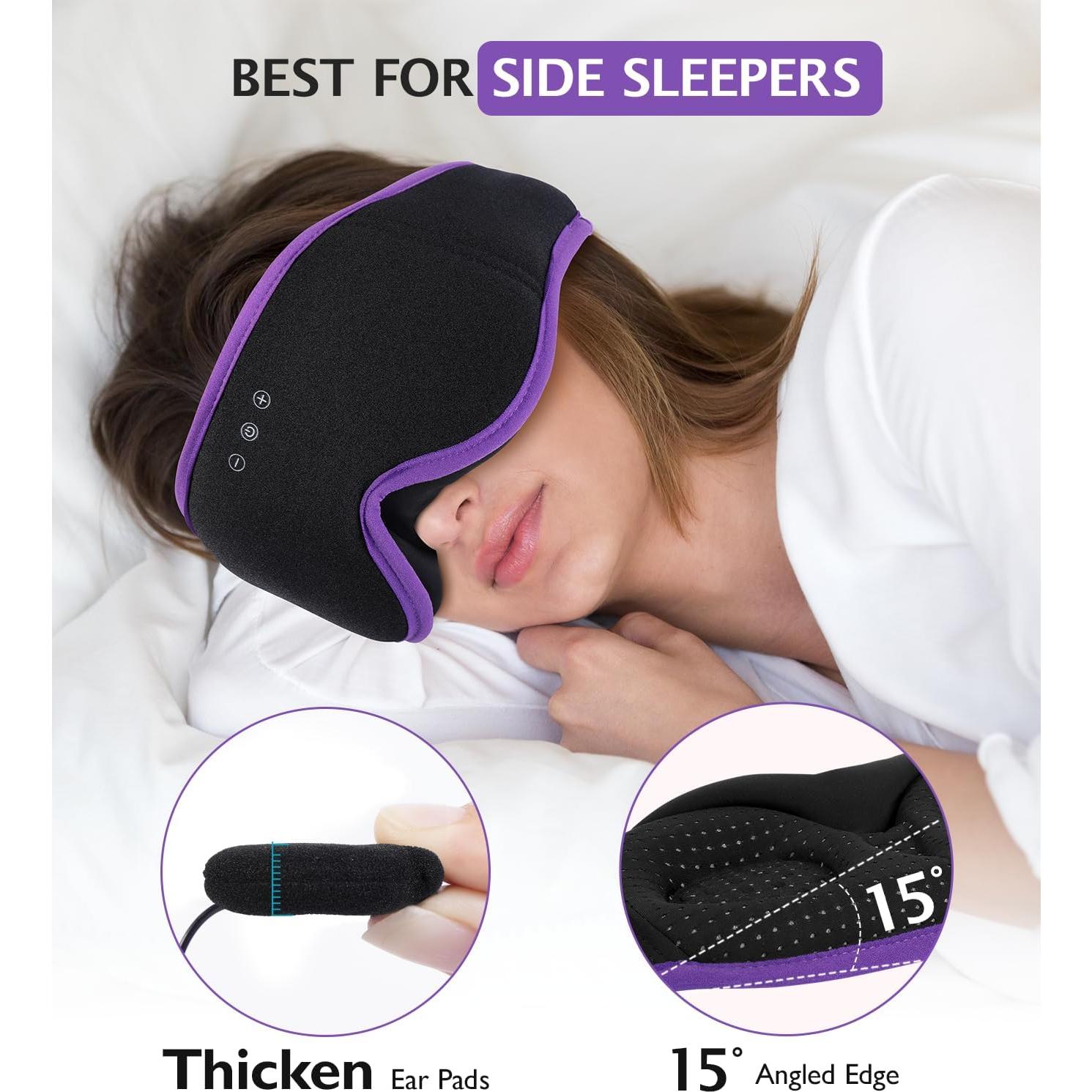 Máscara de Sueño Bluetooth 5.4 LC-dolida 3D Ajustable