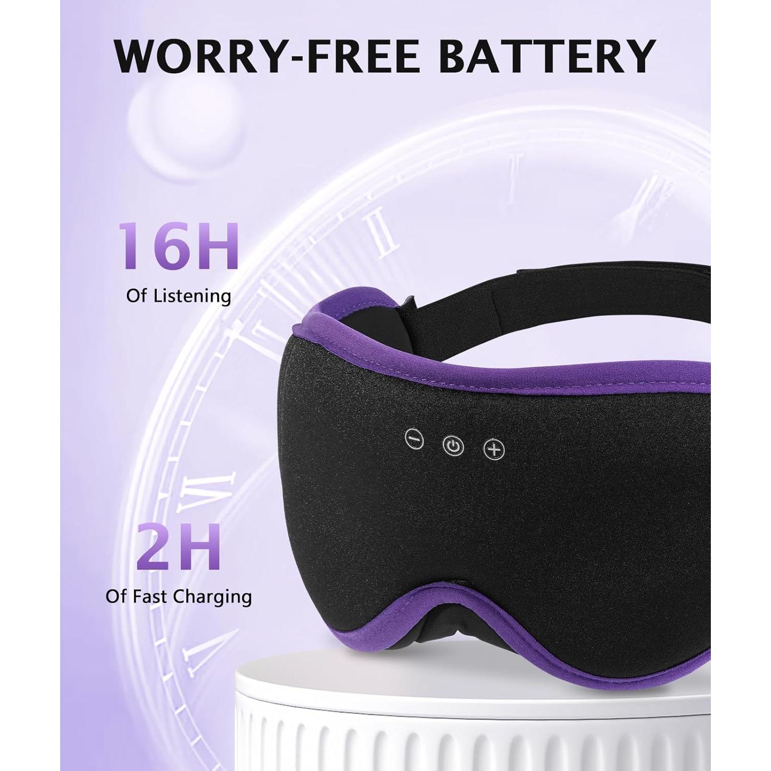 Máscara de Sueño Bluetooth 5.4 LC-dolida 3D Ajustable