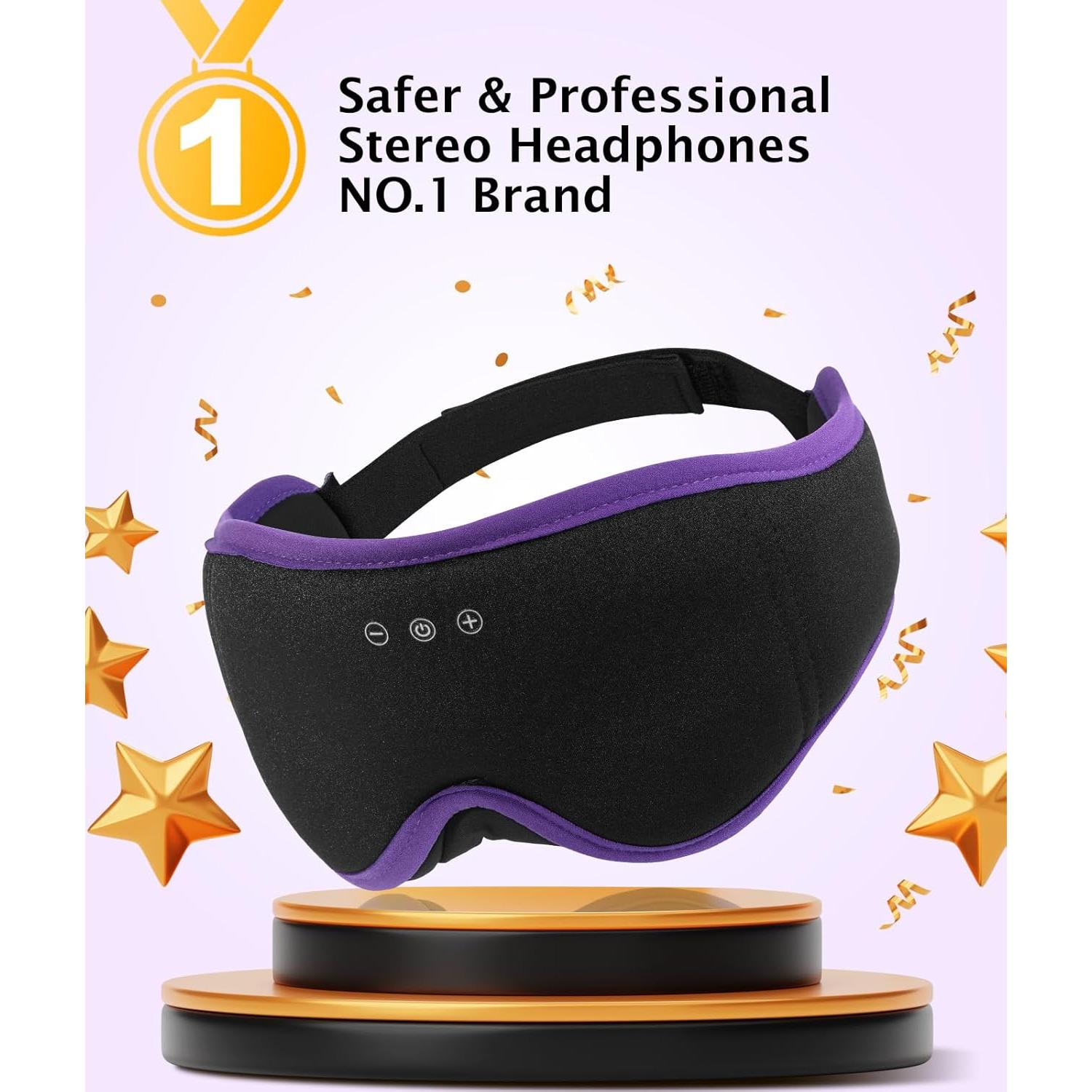 Máscara de Sueño Bluetooth 5.4 LC-dolida 3D Ajustable