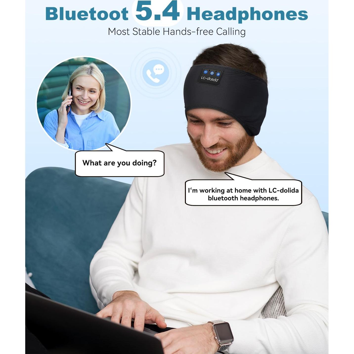 Auriculares para dormir Bluetooth LC-dolida 2-Pack Diadema